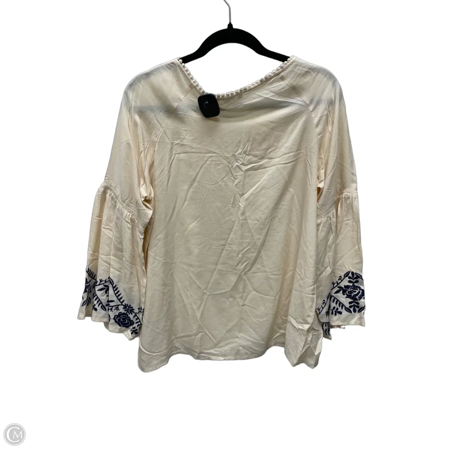 Top 3/4 Sleeve By Love Tree In Cream, Size: L