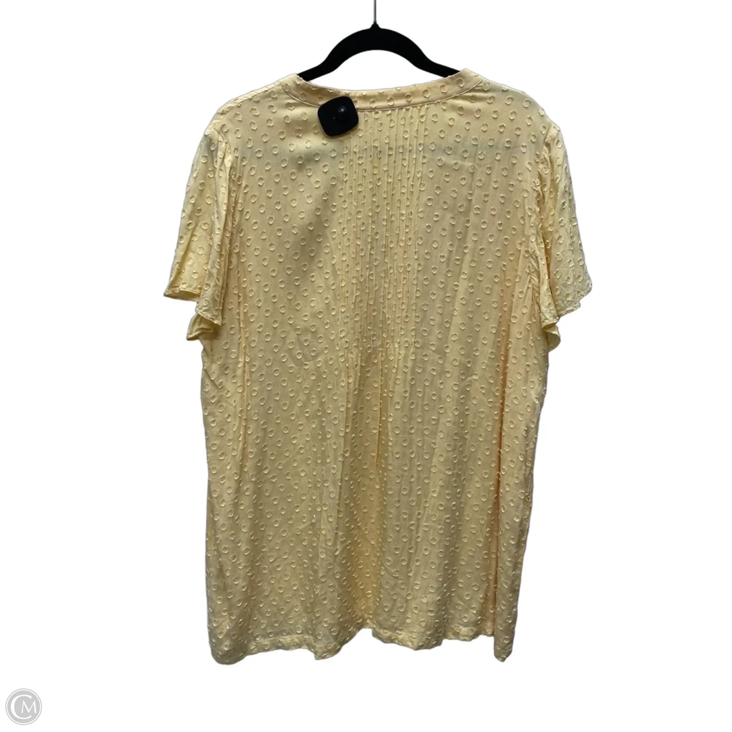 Top Short Sleeve By Soft Surroundings In Yellow, Size: Xl