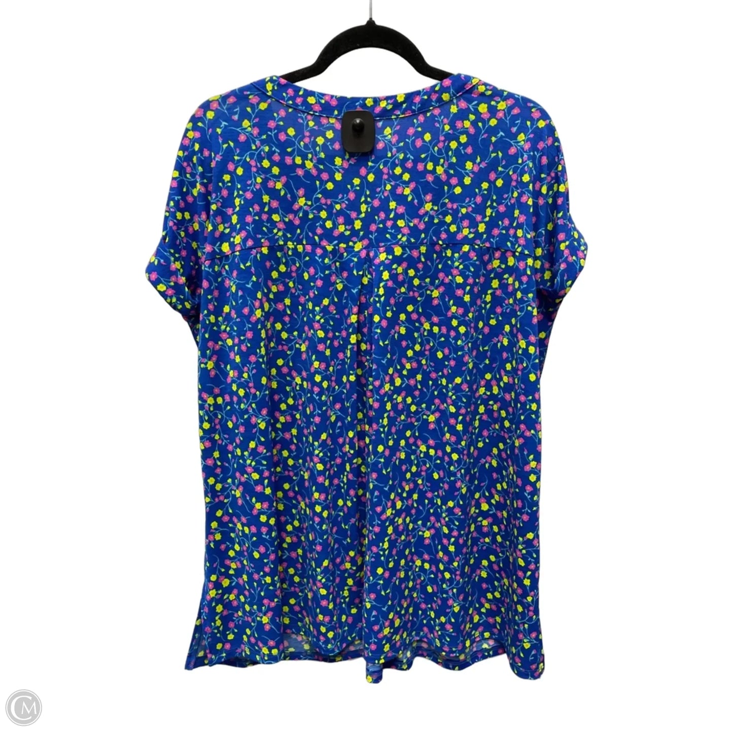 Top Short Sleeve By Dear Scarlett In Floral Print, Size: 2x