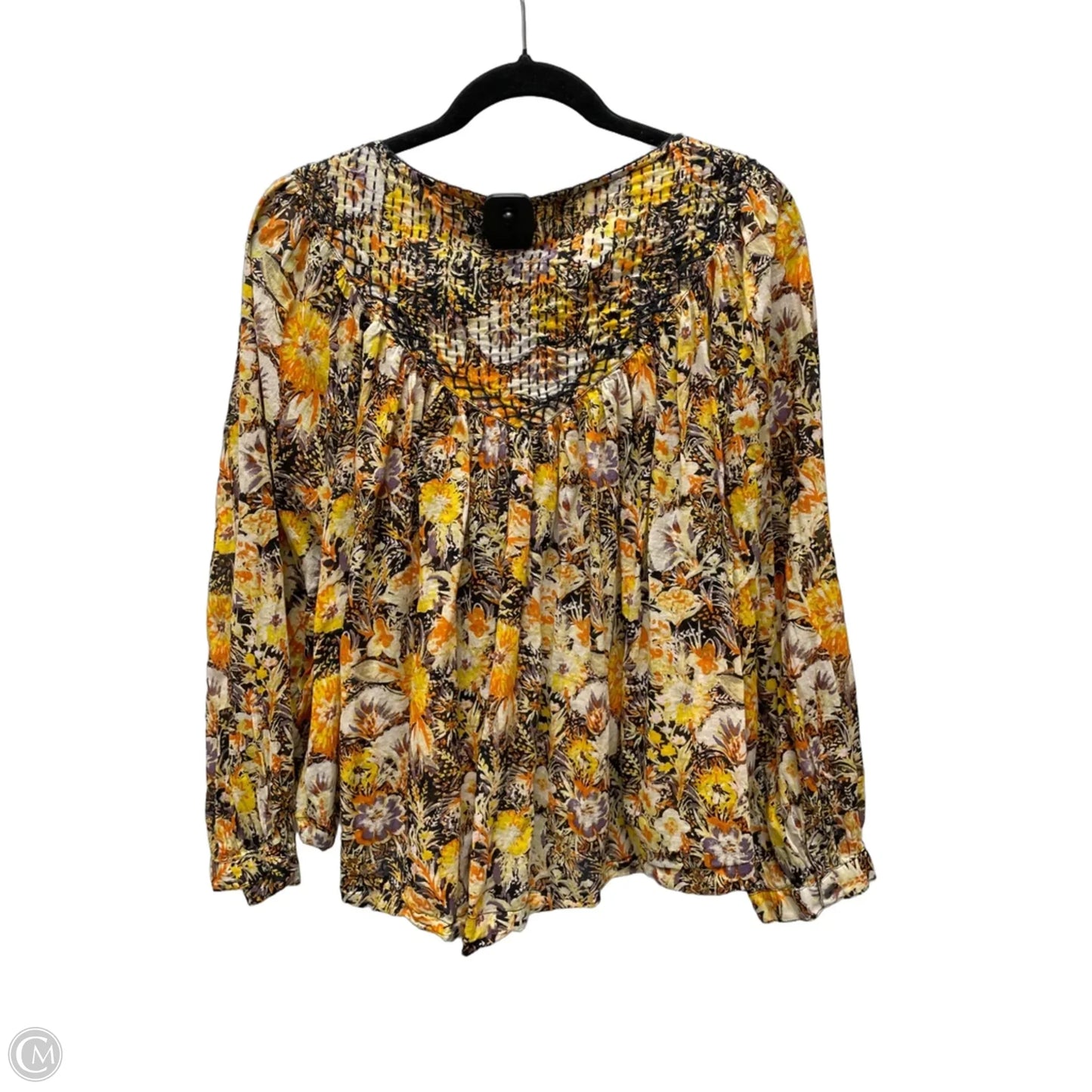 Blouse Long Sleeve By We The Free In Floral Print, Size: S