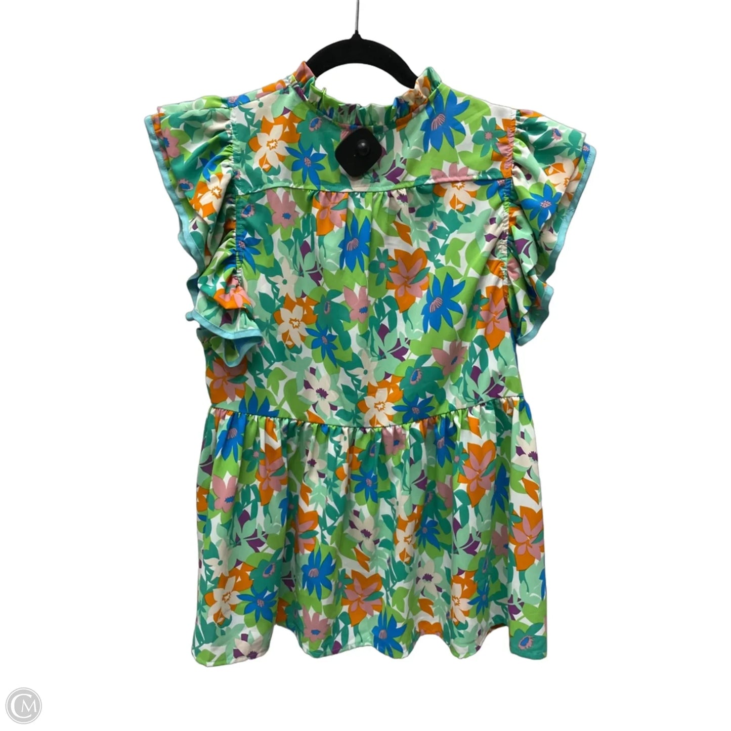 Blouse Short Sleeve By Umgee In Floral Print, Size: S