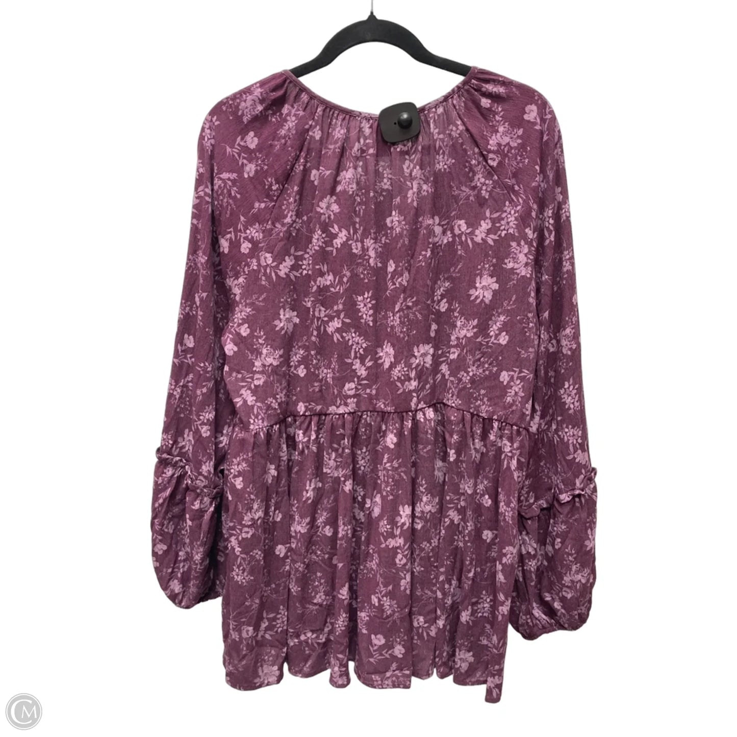 Blouse Long Sleeve By Torrid In Floral Print, Size: 2x