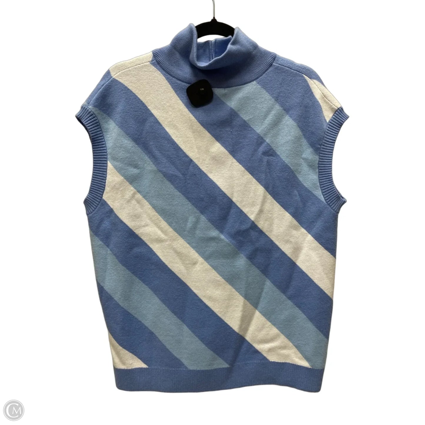 Sweater Short Sleeve By Mary Square In Striped Pattern, Size: L