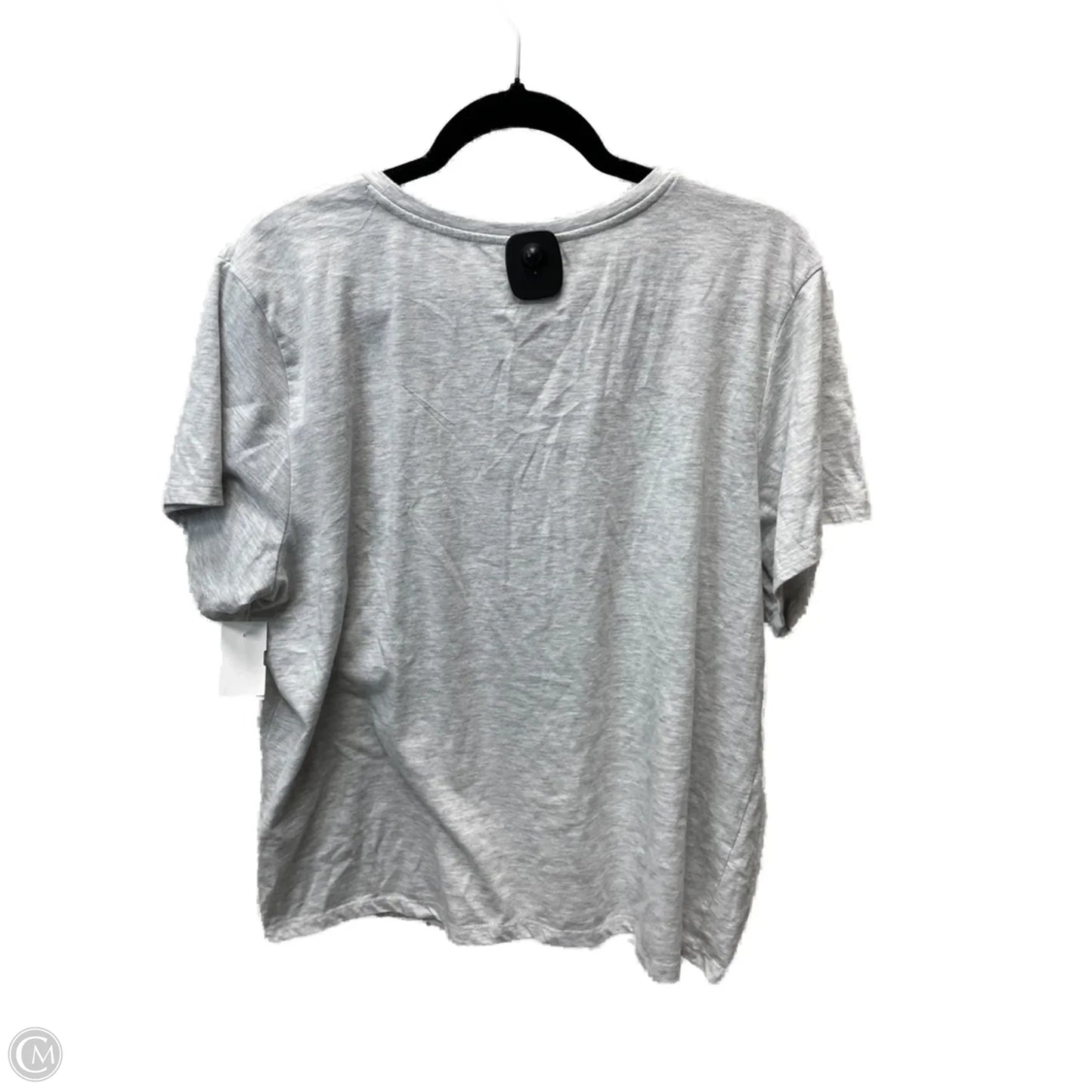 Top Short Sleeve By Disney Store In Grey & White, Size: 2x