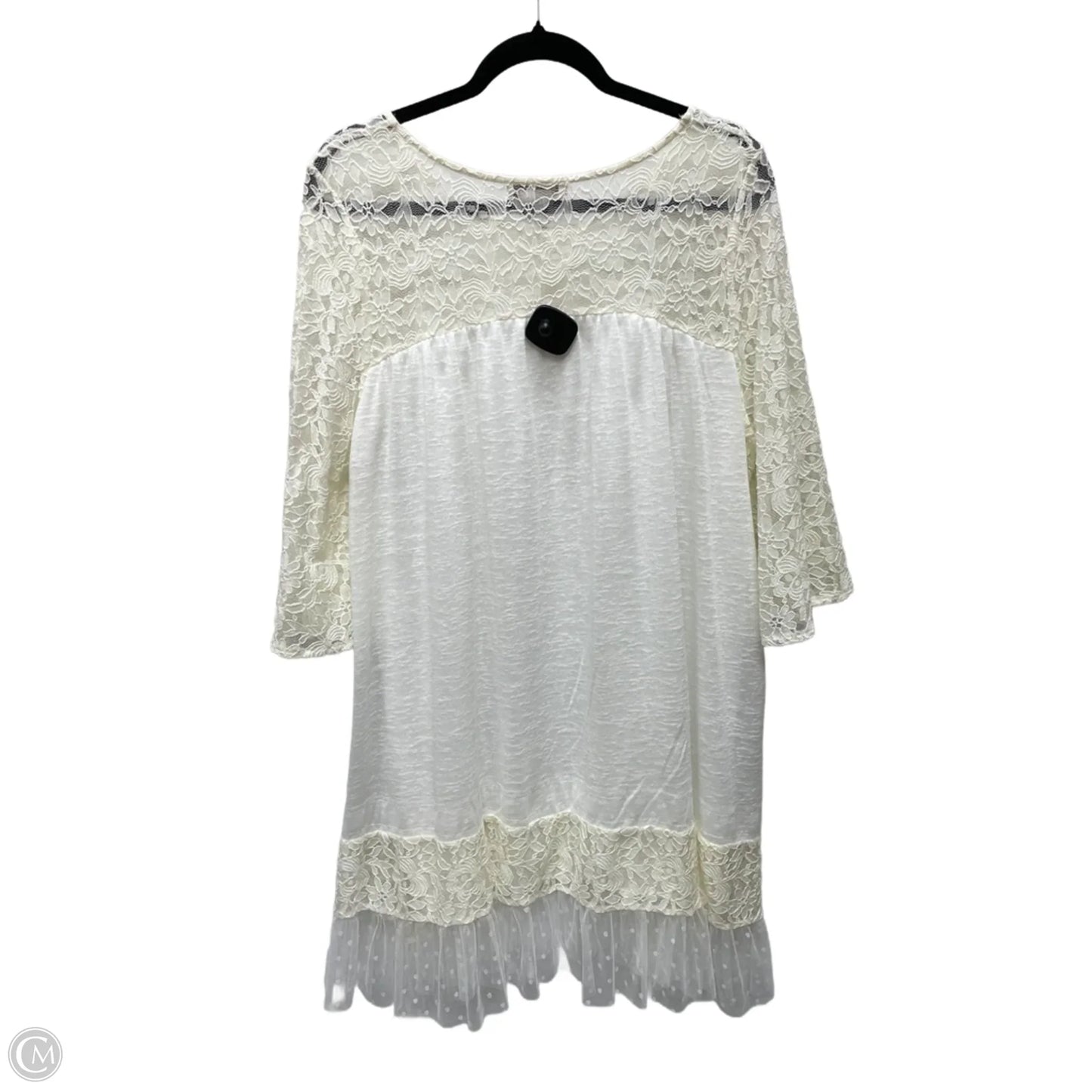 Dress Party Short By Clothes Mentor In Cream, Size: L