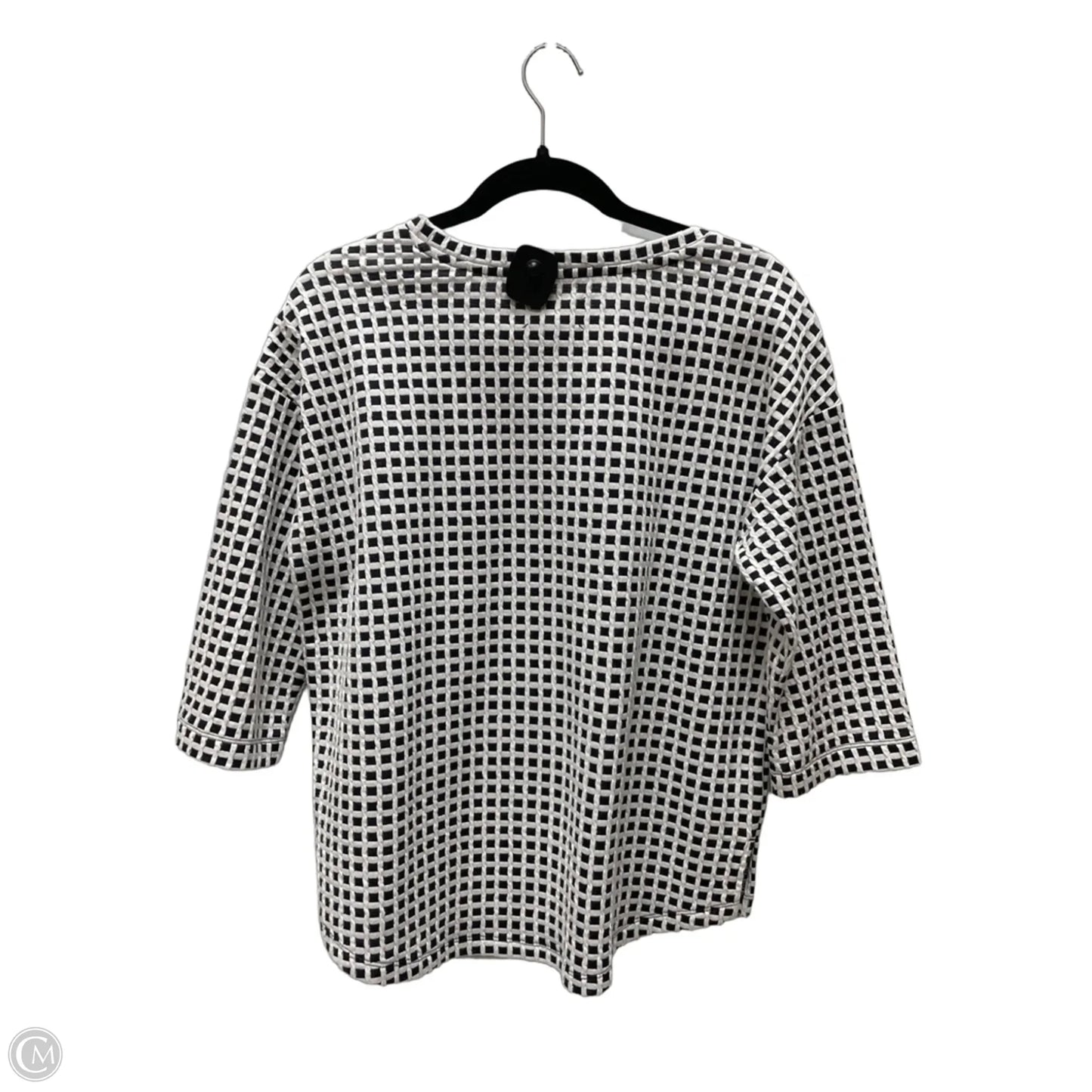 Top 3/4 Sleeve By Lou And Grey In Checkered Pattern, Size: M