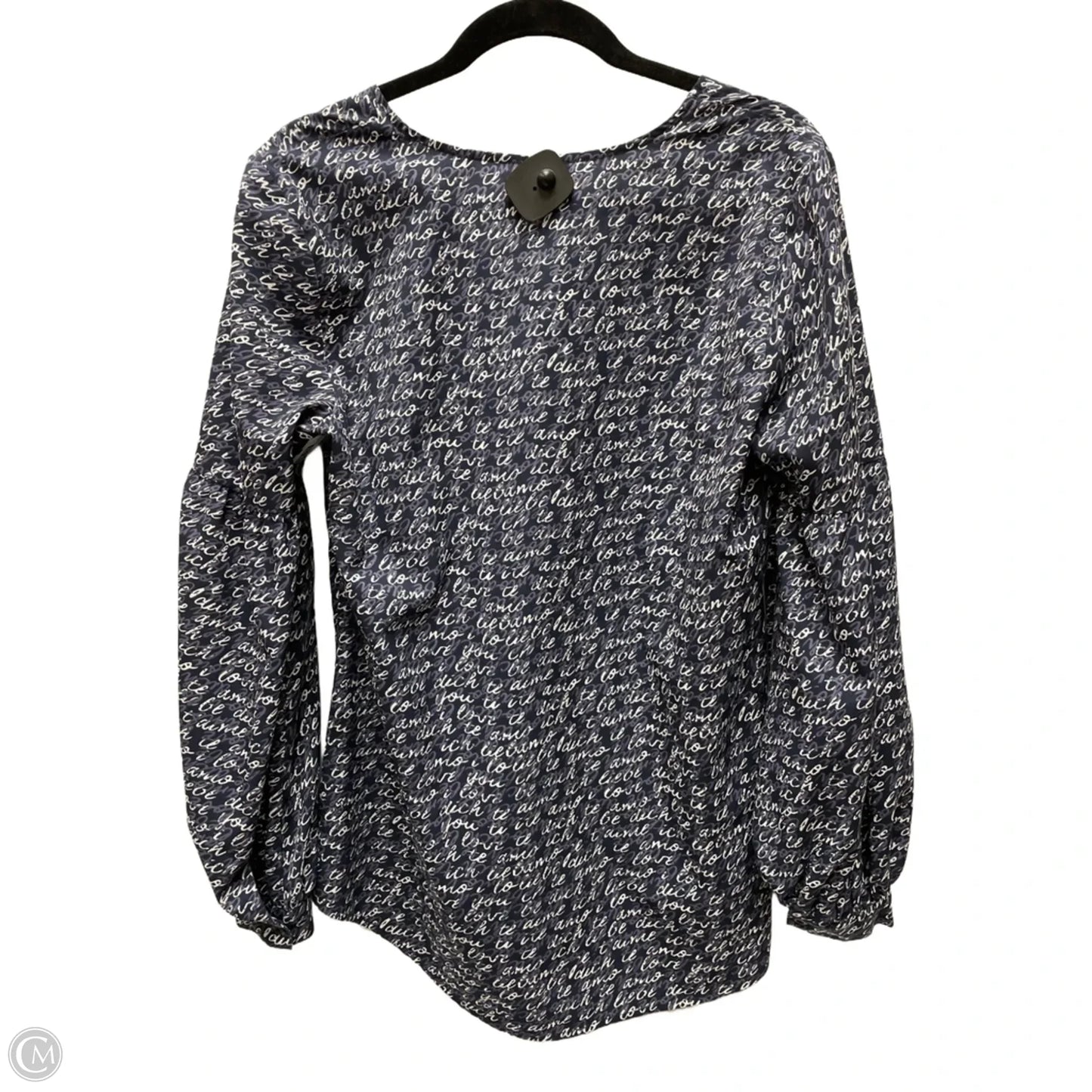 Top Long Sleeve By Cabi In Navy, Size: M
