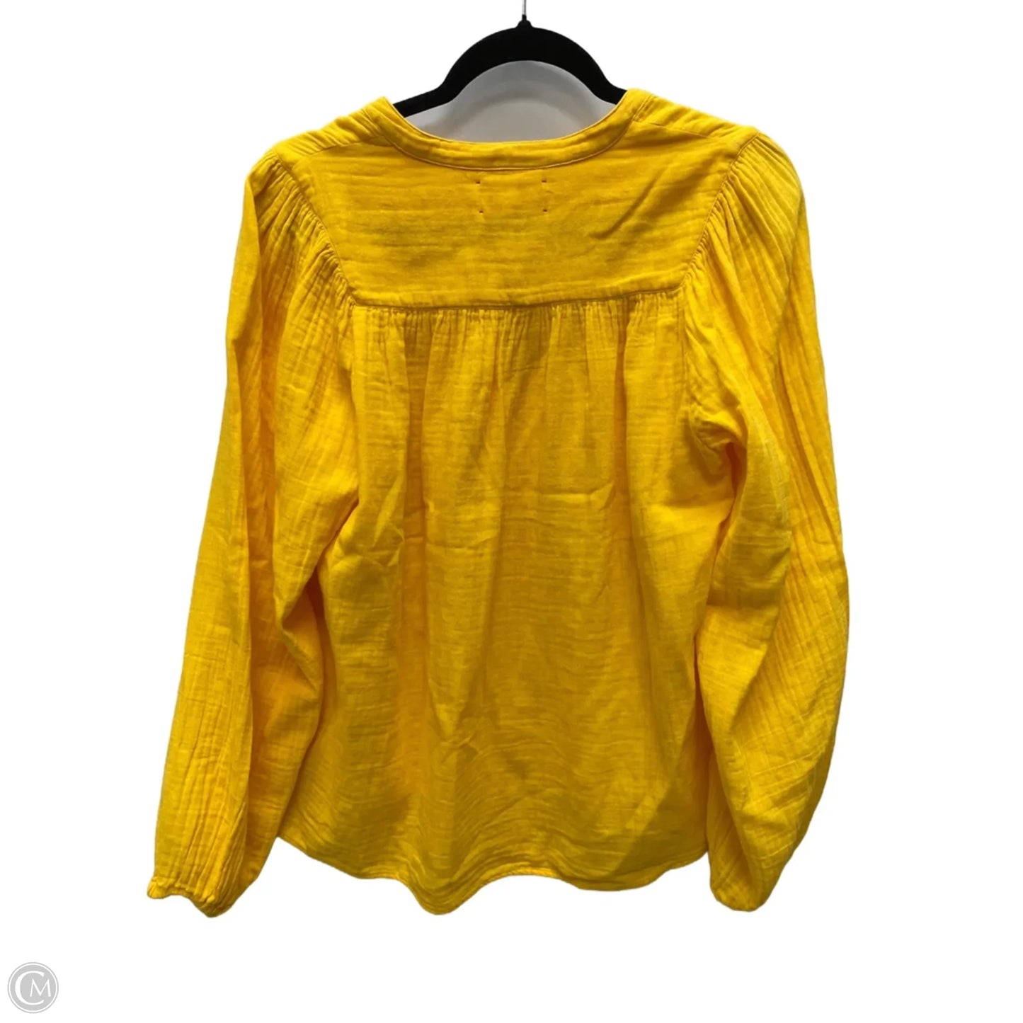 Top Long Sleeve By Cma In Yellow, Size: S