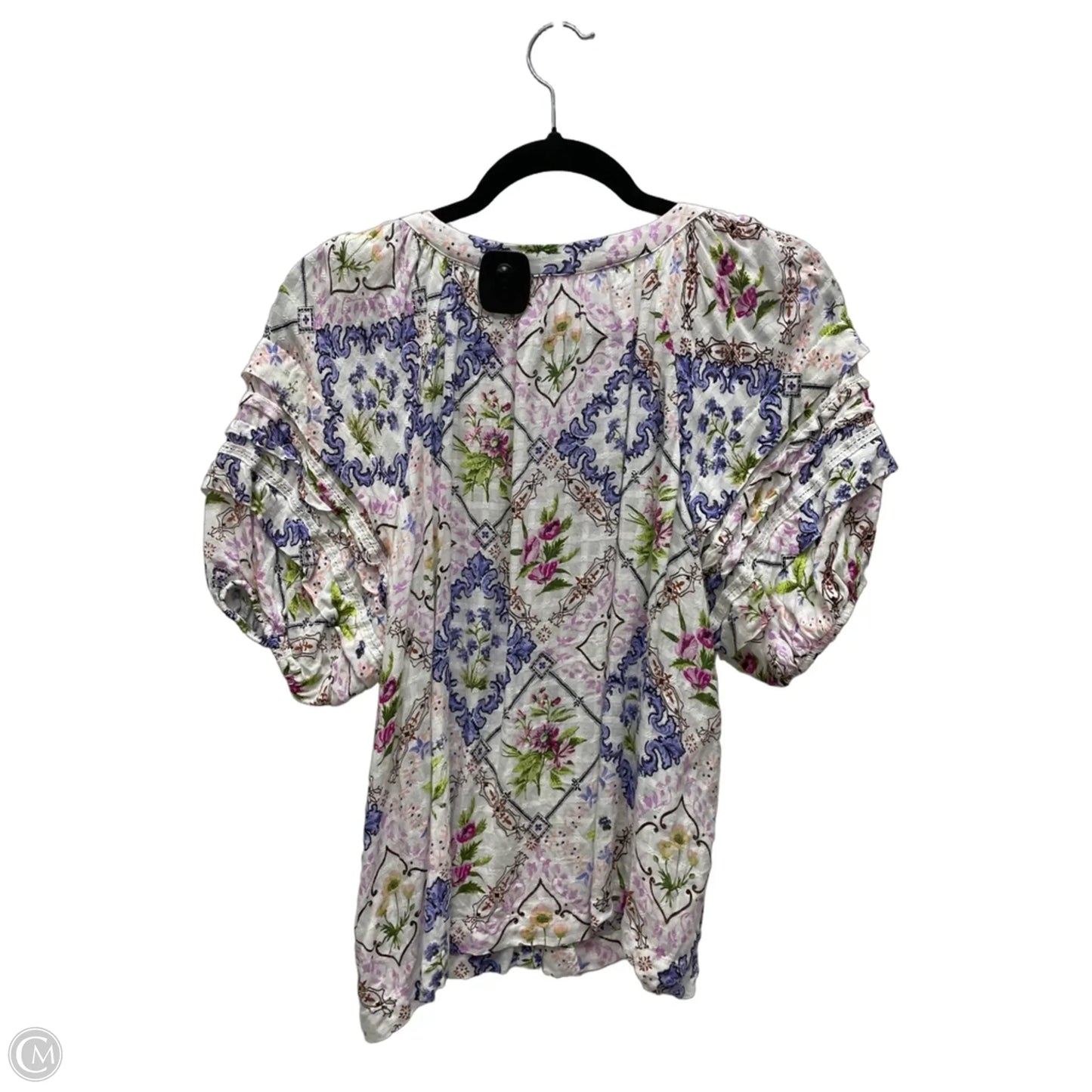 Top Short Sleeve By Jane And Delancey In Geometric Pattern, Size: S