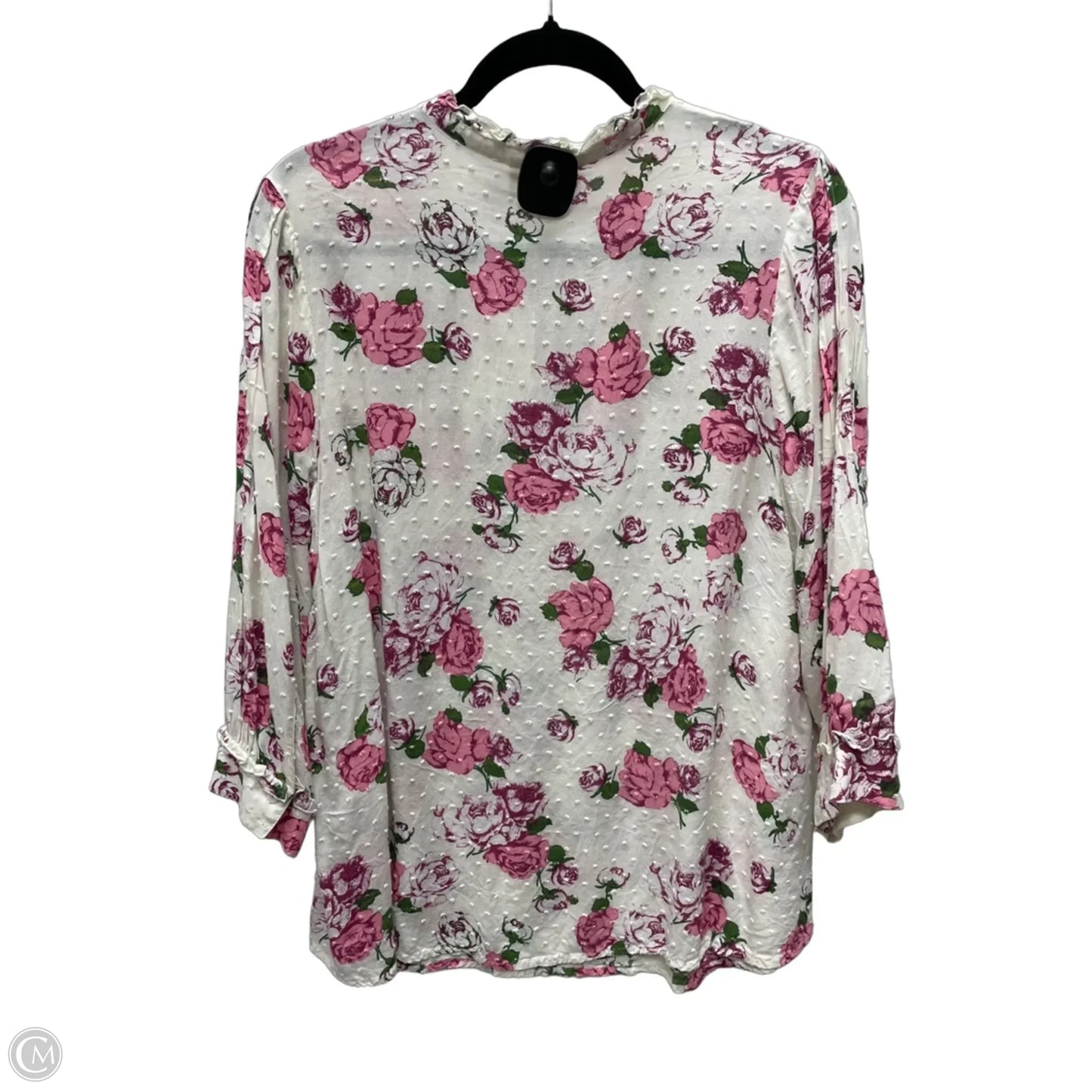 Top 3/4 Sleeve By Modcloth In Floral Print, Size: 1x