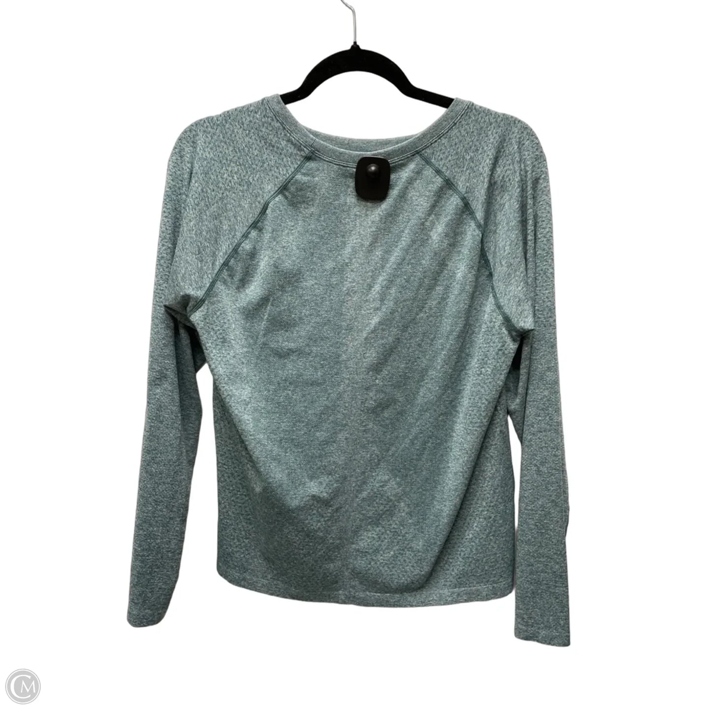 Athletic Top Long Sleeve Collar By New Balance In Green, Size: Xl