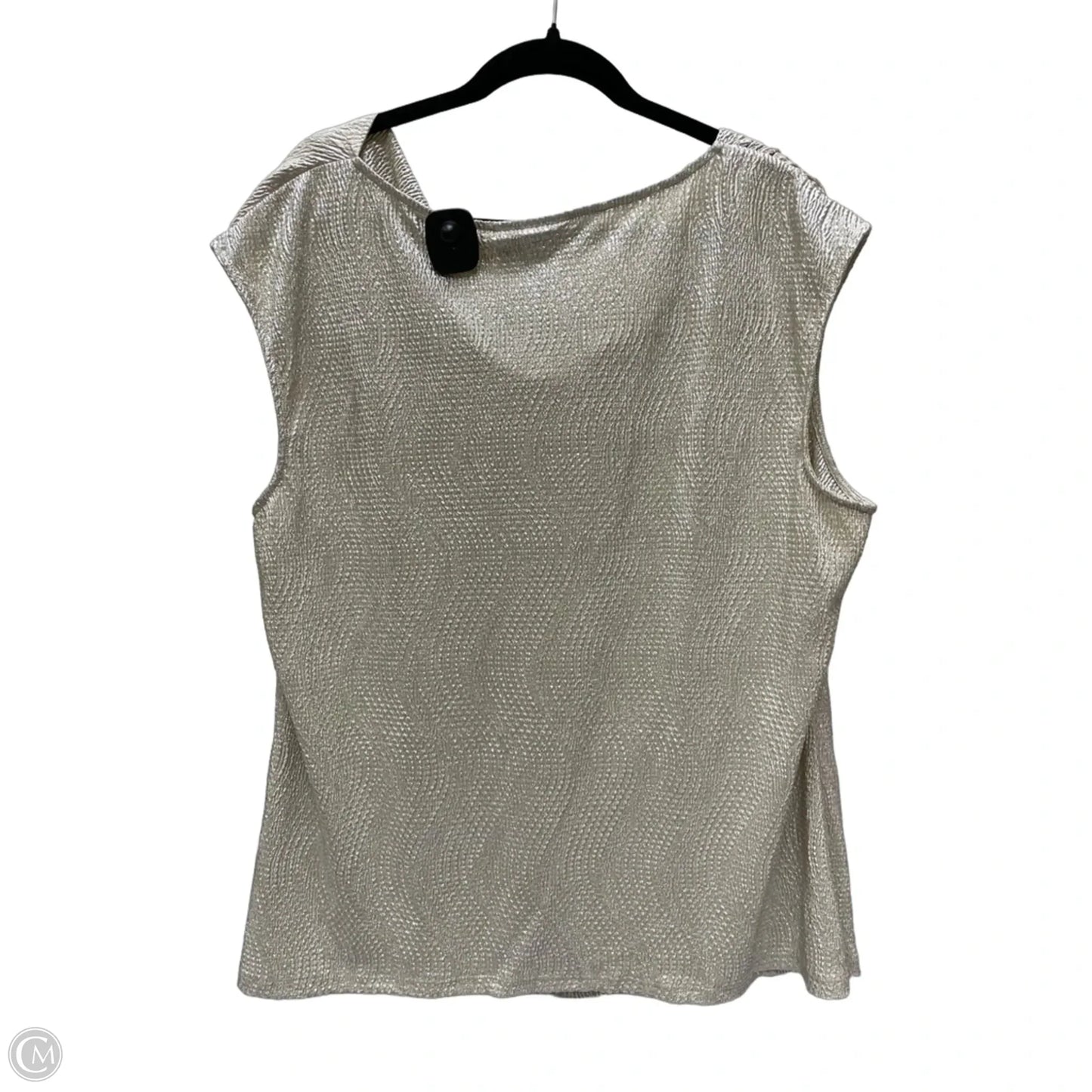 Blouse Sleeveless By Dana Buchman In Gold, Size: 2x