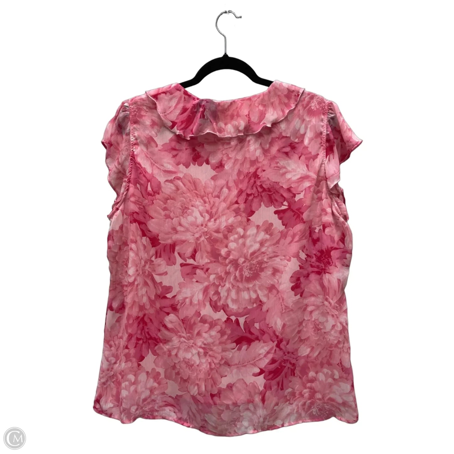 Top Short Sleeve By Clothes Mentor In Floral Print, Size: Xl