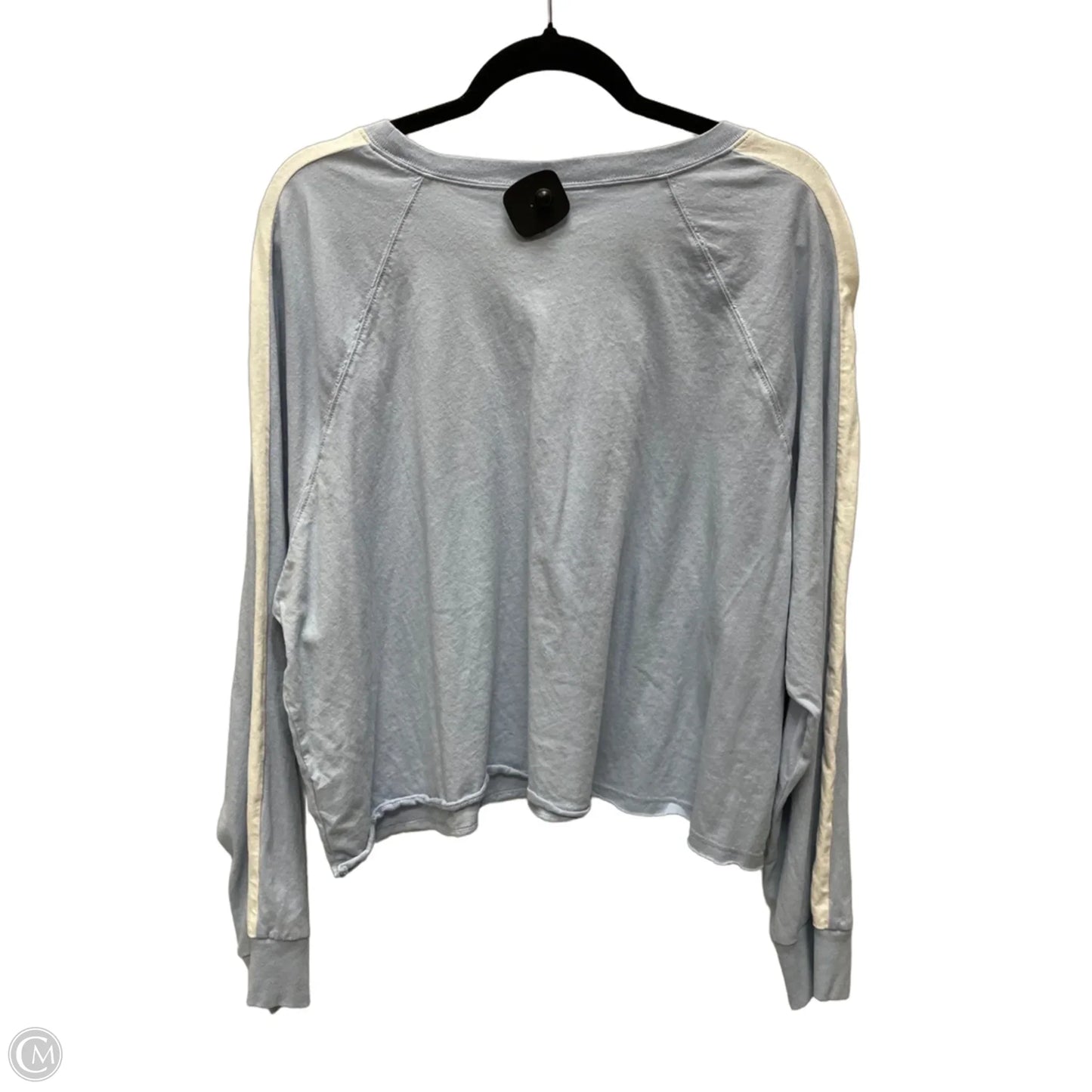 Top Long Sleeve By Torrid In Blue & White, Size: 1x