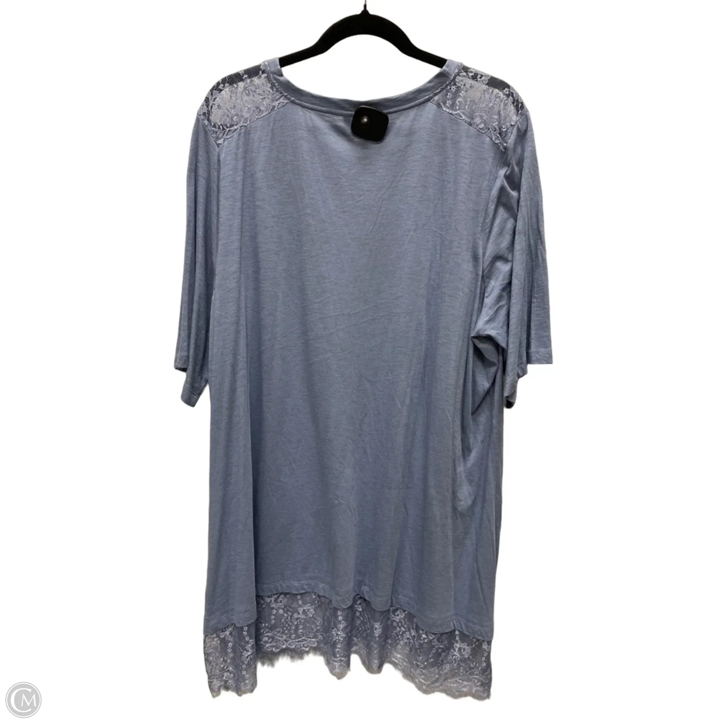 Top Short Sleeve By Logo In Blue, Size: 3x