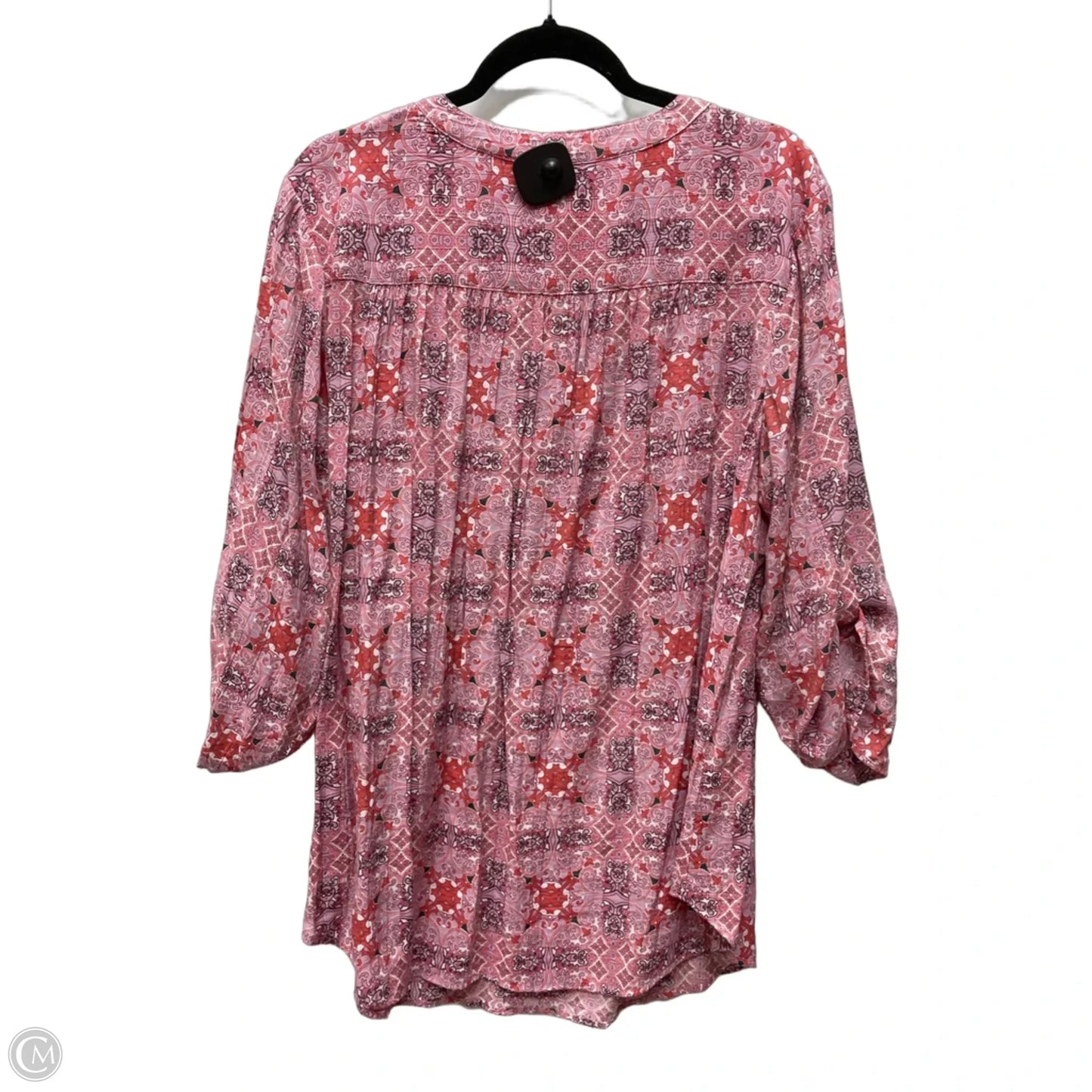 Top Long Sleeve By Fred David In Geometric Pattern, Size: 2x