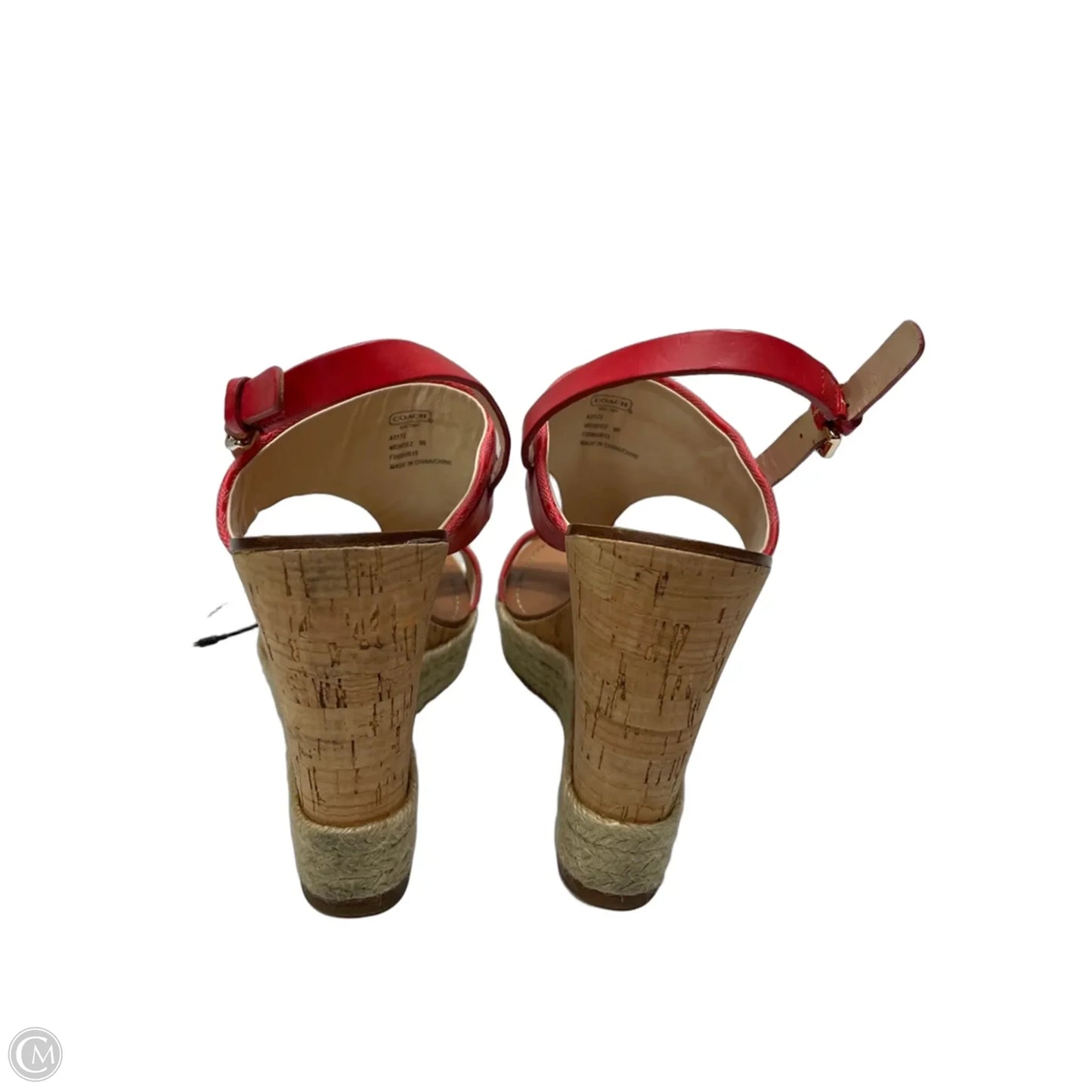 Sandals Designer By Coach In Red, Size: 9
