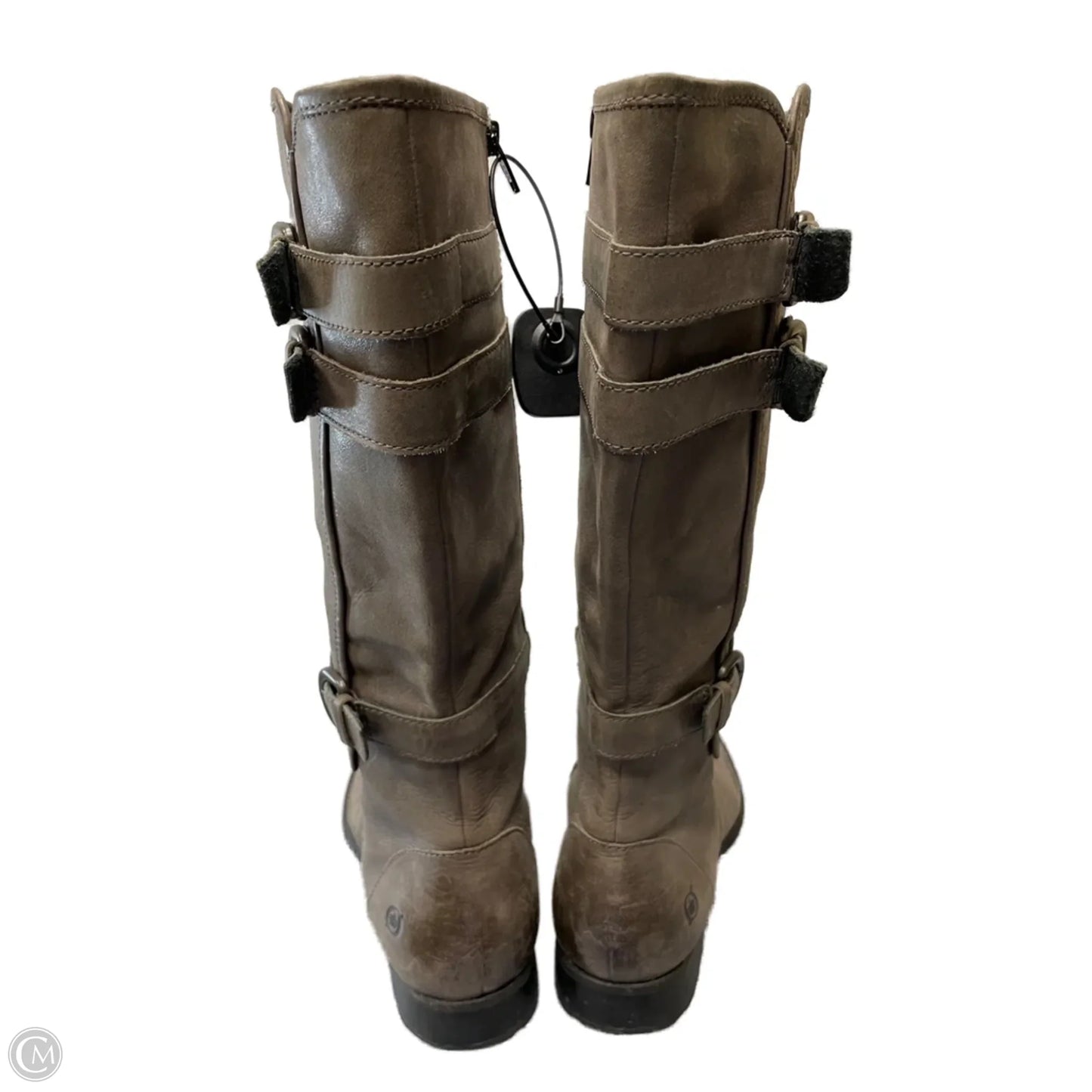 Boots Leather By Born In Grey, Size: 9.5