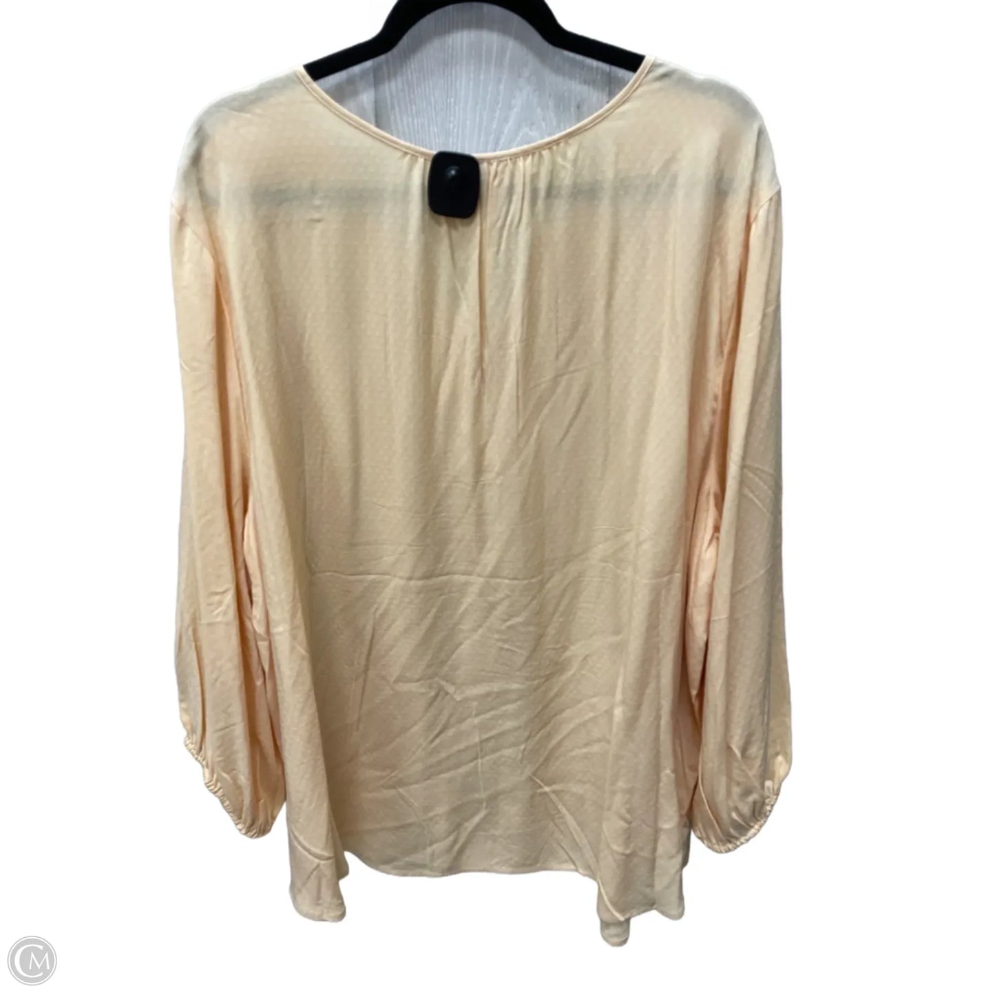 Top 3/4 Sleeve By Liz Claiborne In Tan, Size: 3x