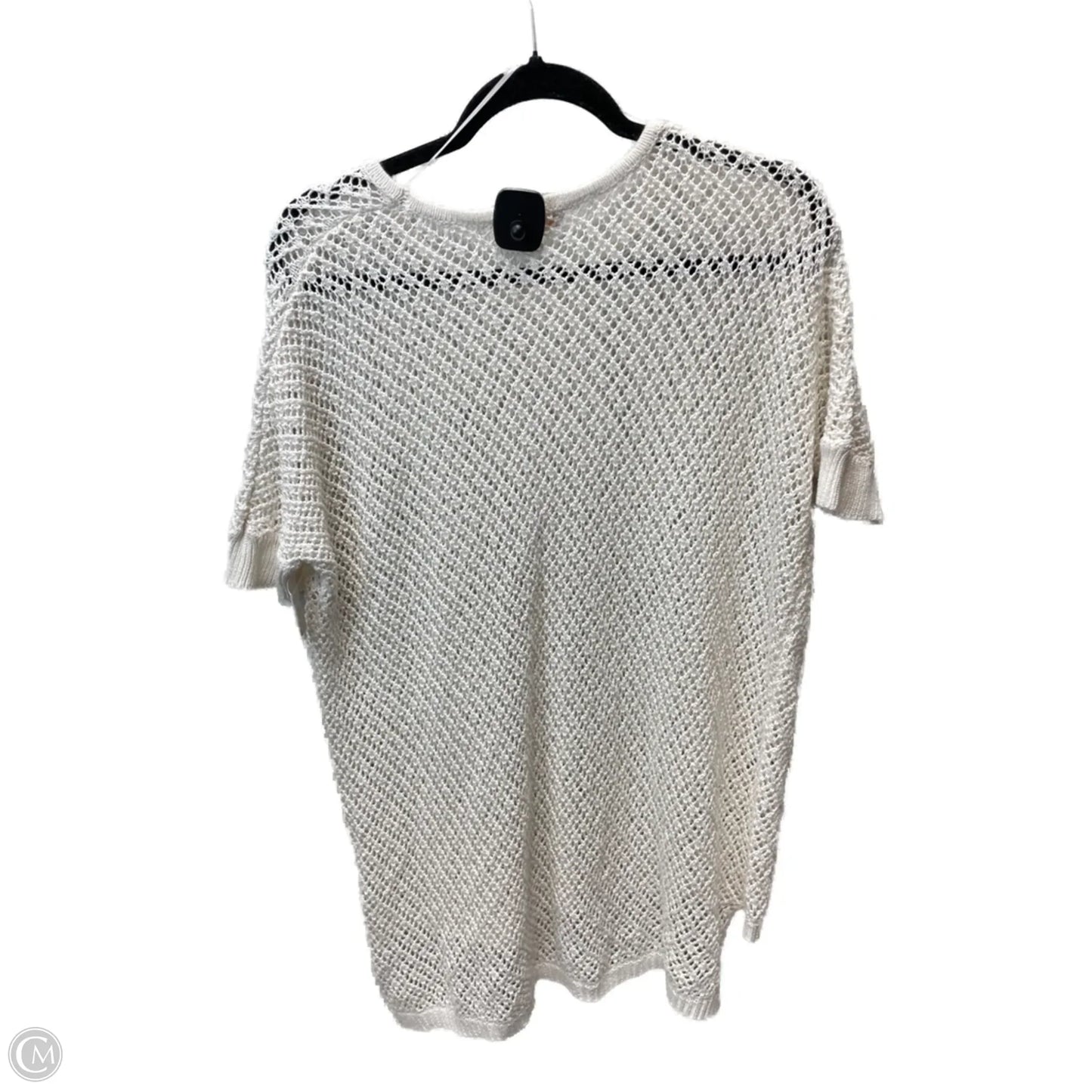 Sweater Short Sleeve By Skies Are Blue In Cream, Size: S