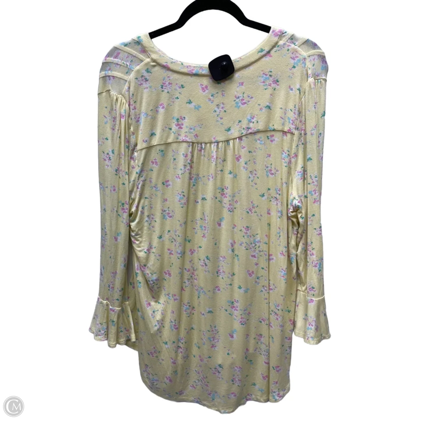 Top 3/4 Sleeve By Kim Rogers In Floral Print, Size: Xl