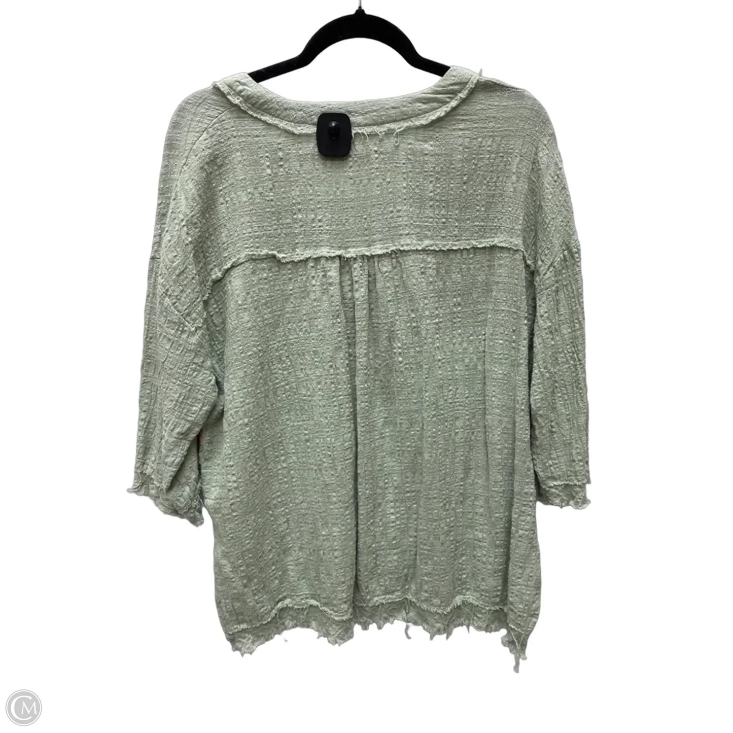 Top 3/4 Sleeve By La Miel In Green, Size: S