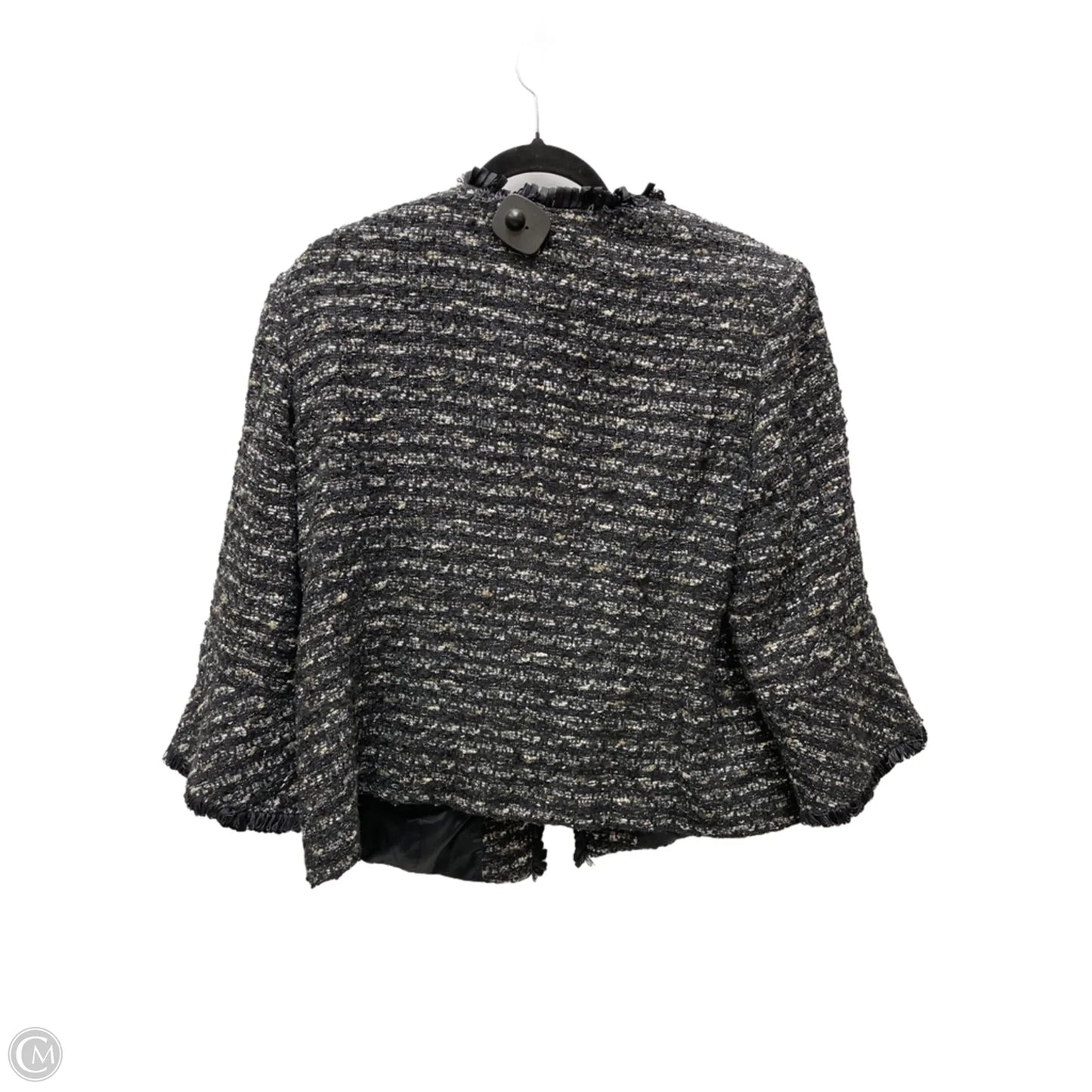 Blazer Designer By Lafayette 148 In Black & Gold, Size: Xl