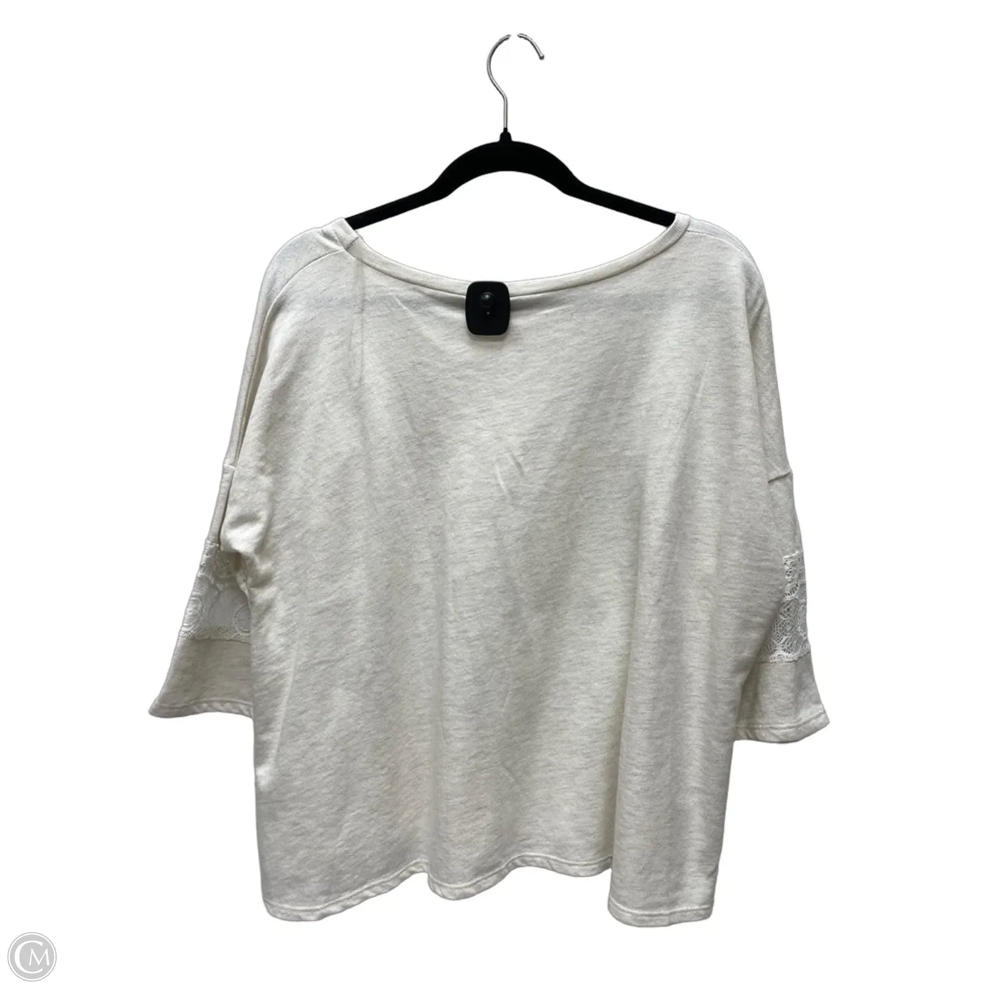 Top Short Sleeve By Clothes Mentor In Cream, Size: L