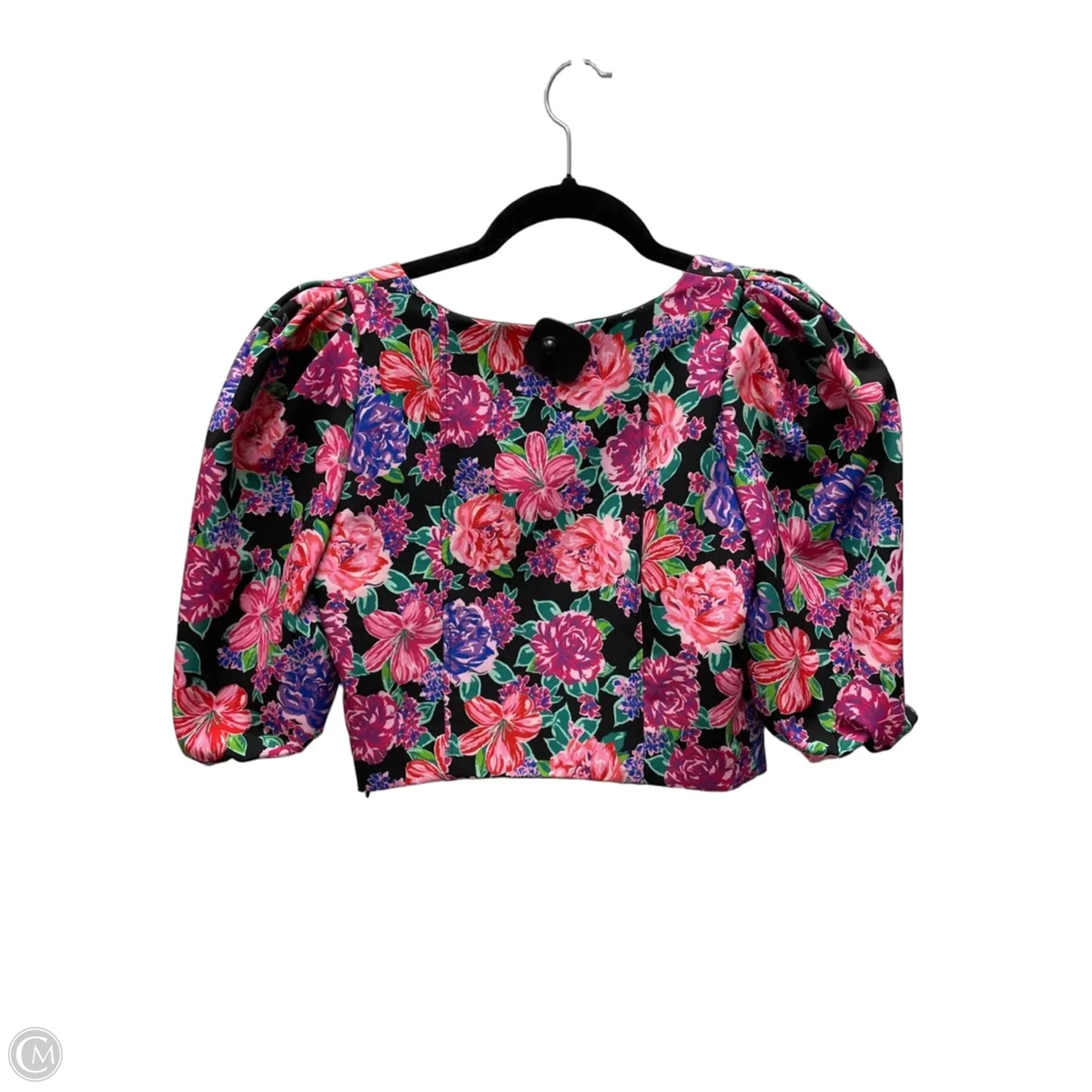 Top Short Sleeve By Zara In Floral Print, Size: M