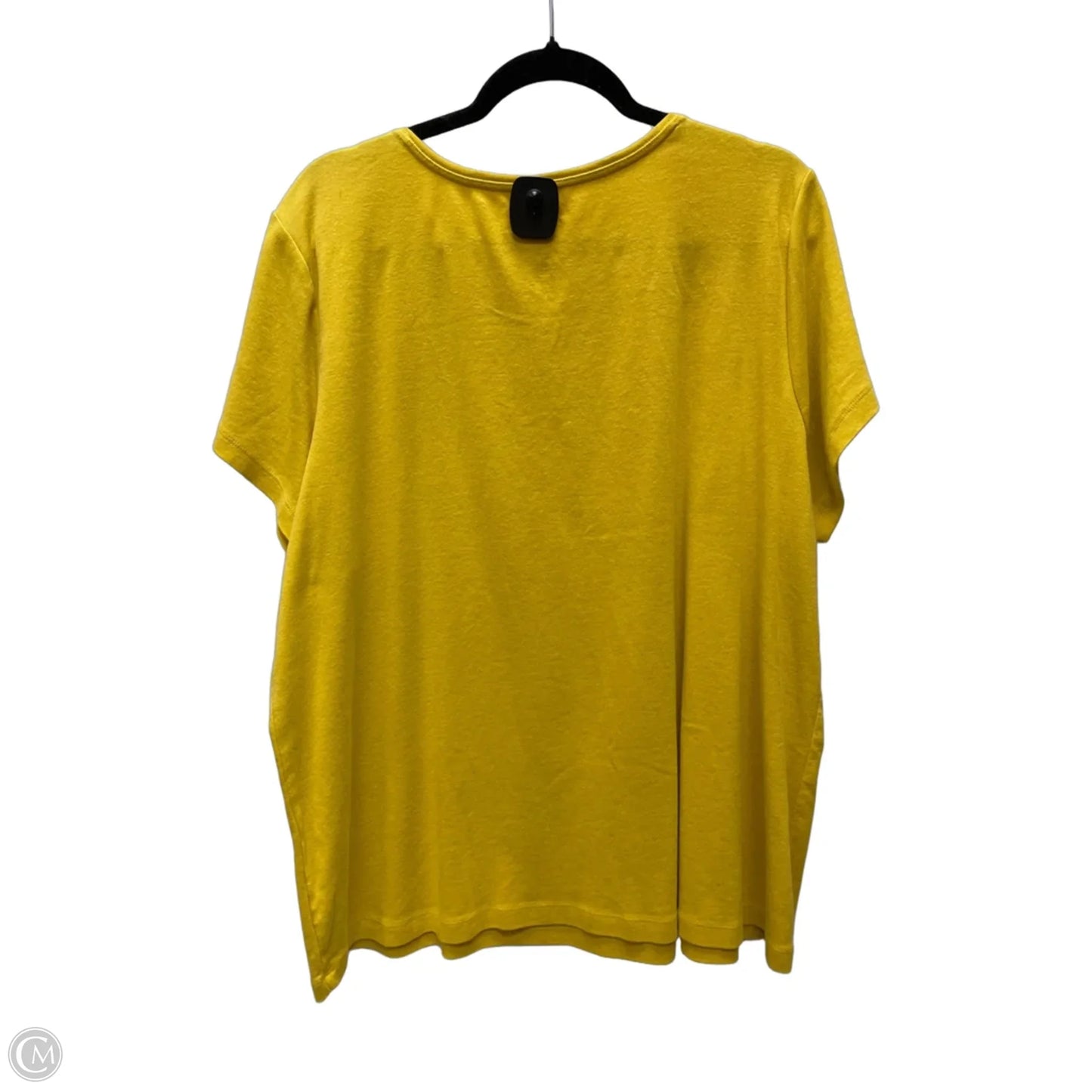 Top Short Sleeve By St Johns Bay In Yellow, Size: 3x