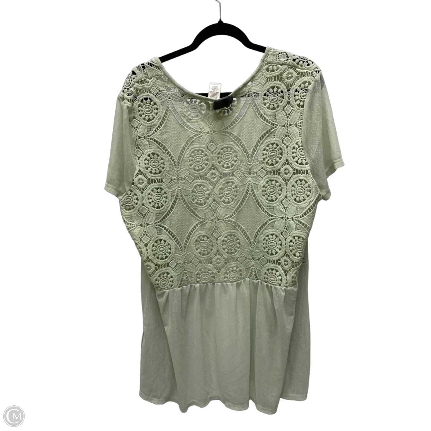Cardigan By Clothes Mentor In Green, Size: 1x