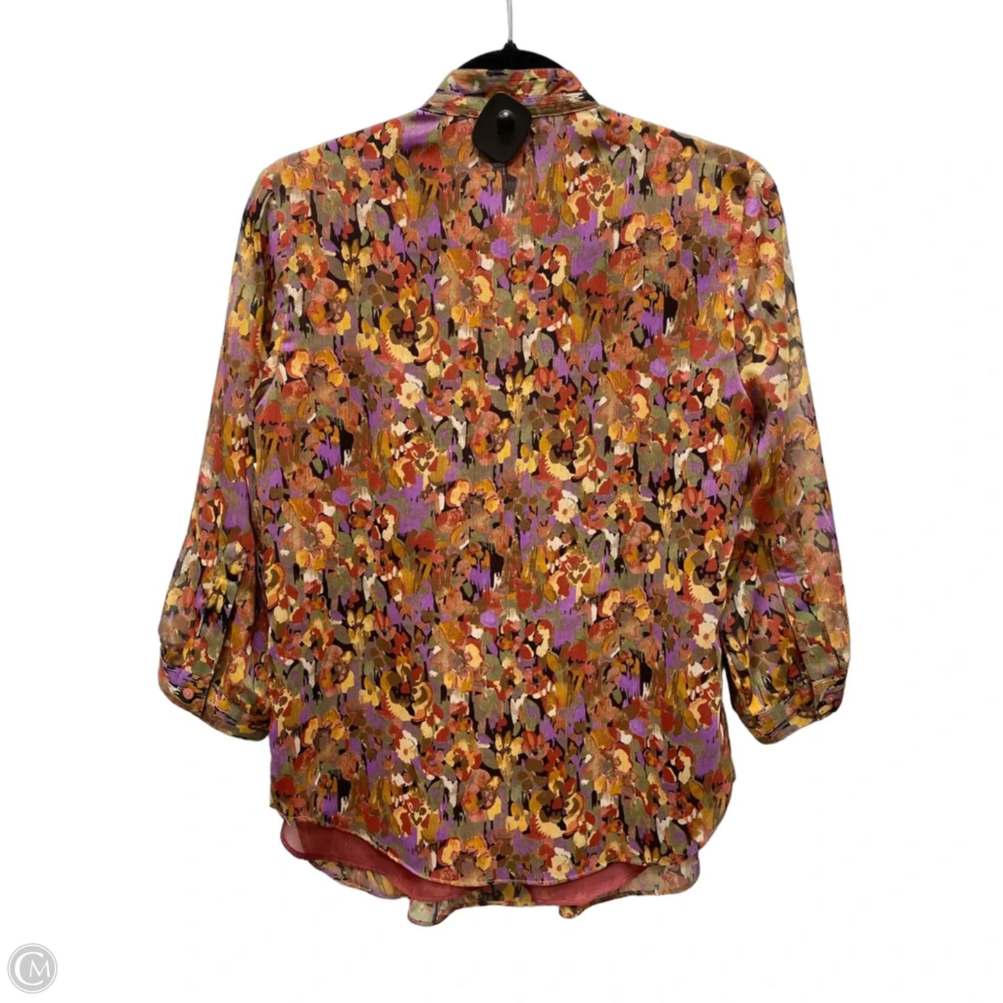 Top 3/4 Sleeve By Coldwater Creek In Floral Print, Size: Xs