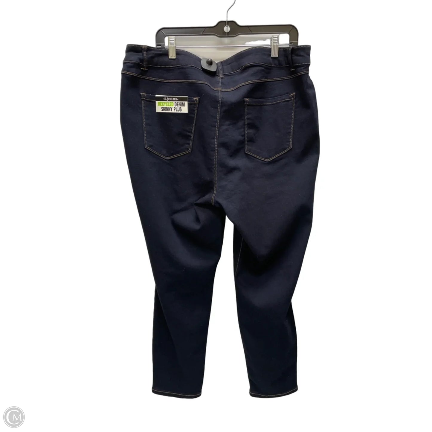Jeans Skinny By D Jeans In Blue Denim, Size: 22