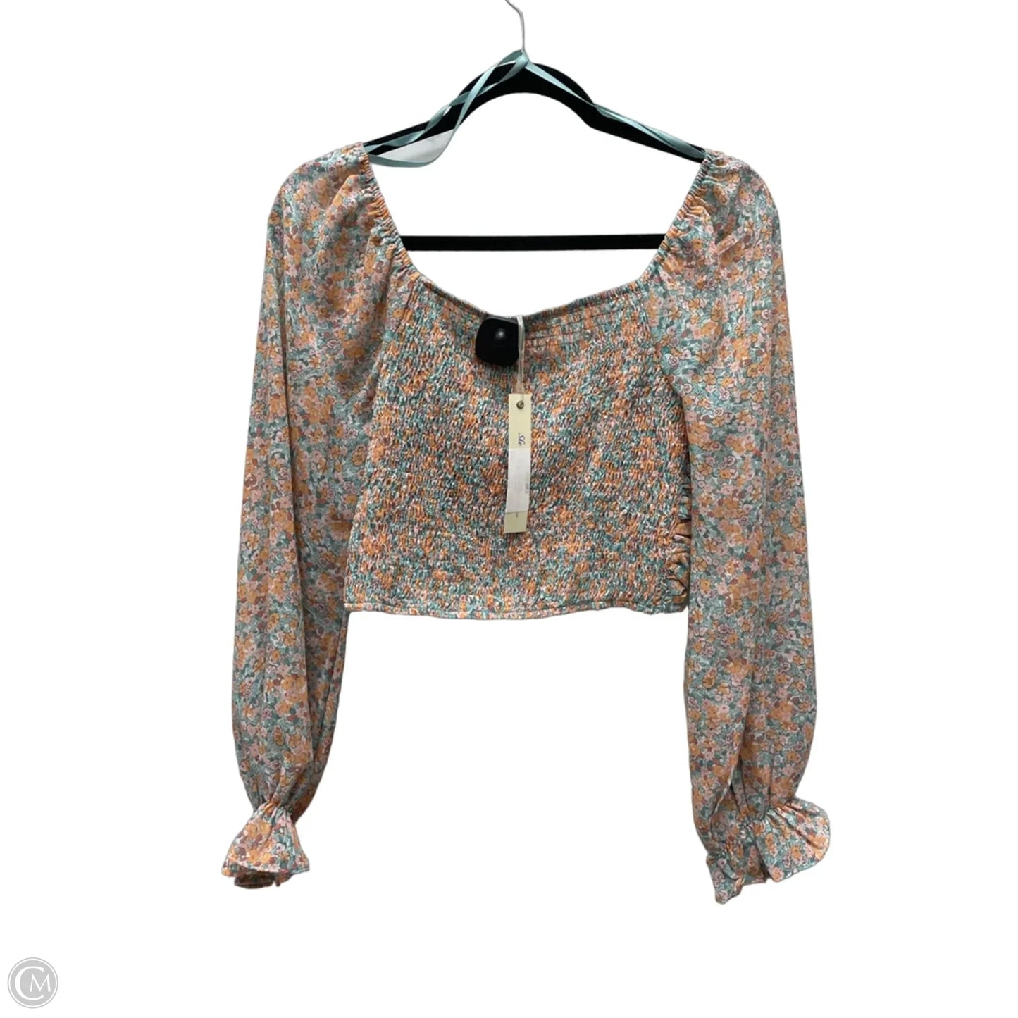 Top Long Sleeve By She + Sky In Floral Print, Size: S