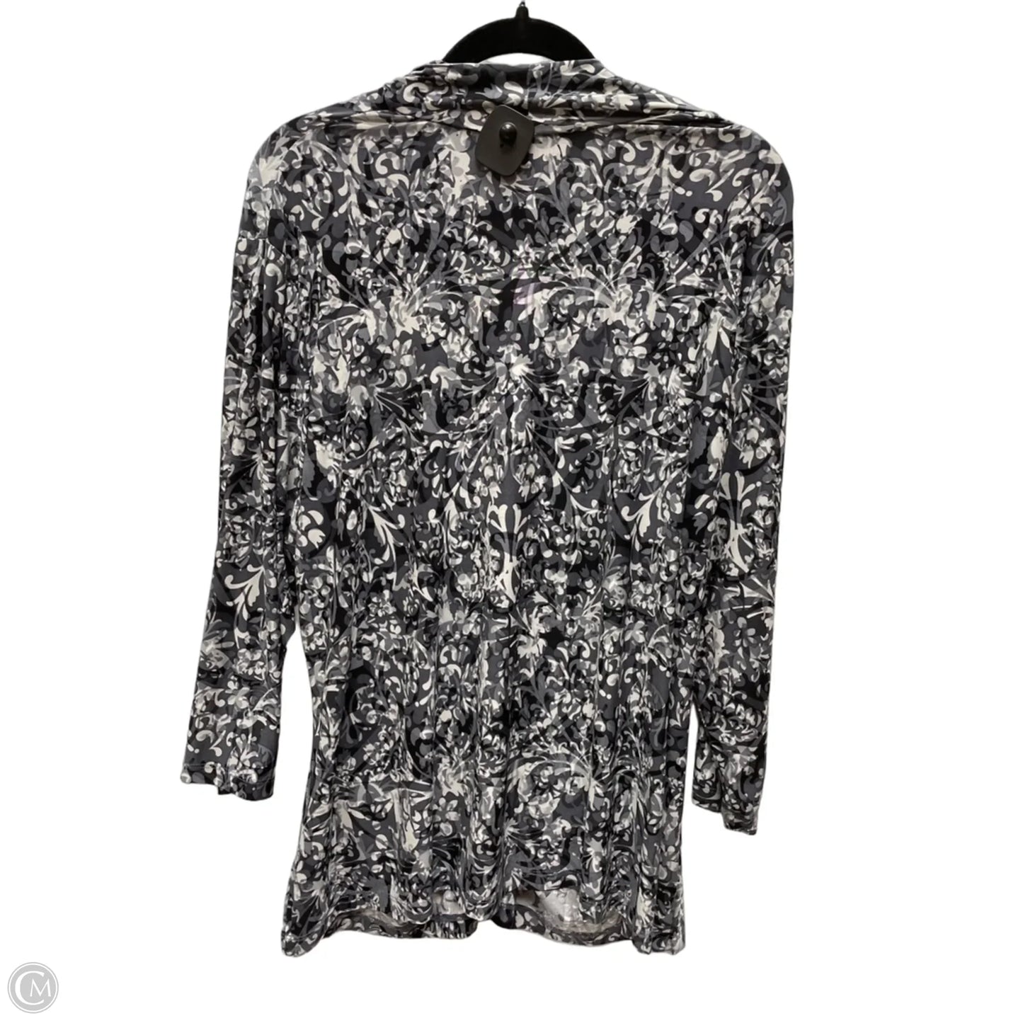 Top 3/4 Sleeve By Rafaella In Black & Grey, Size: 3x