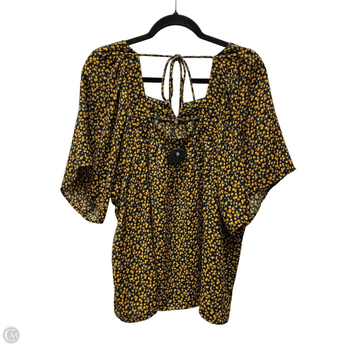 Top Short Sleeve By Knox Rose In Floral Print, Size: 2x