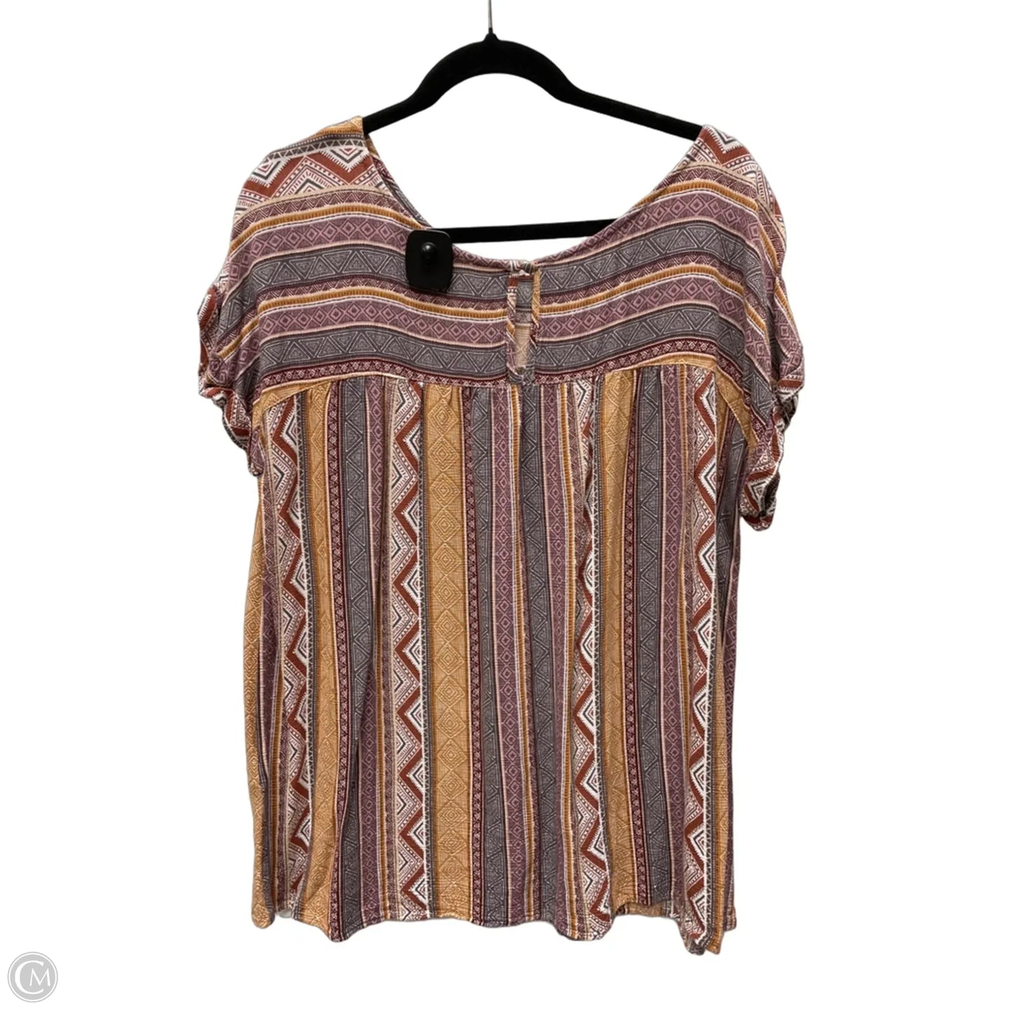Top Sleeveless By Kori America In Geometric Pattern, Size: L