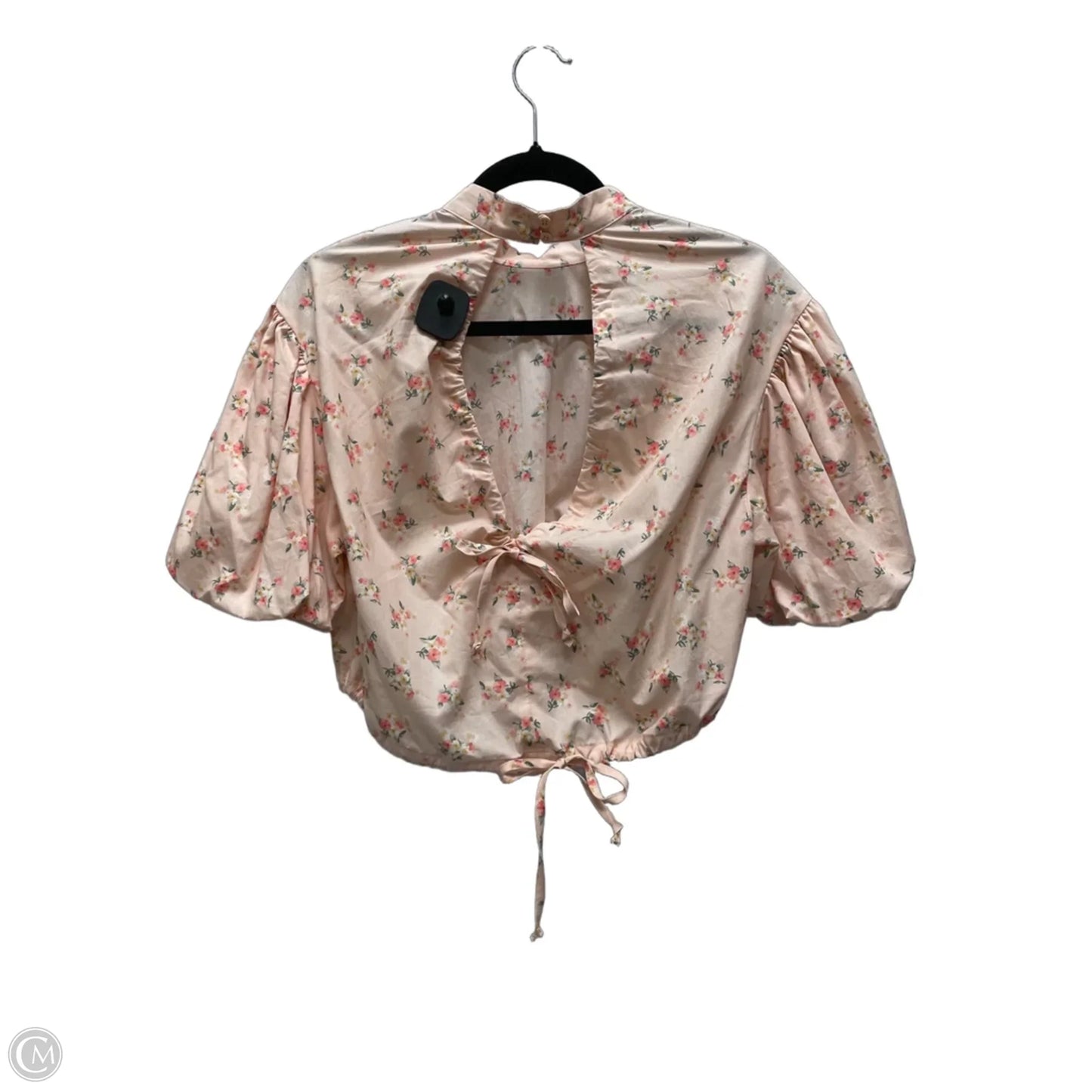 Top Short Sleeve By Anthropologie In Floral Print, Size: Xs