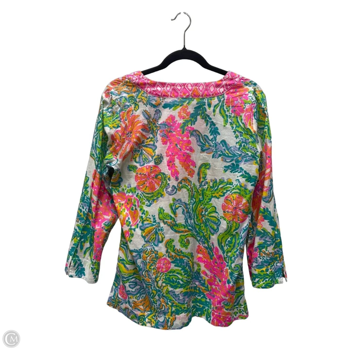 Top Long Sleeve Designer By Lilly Pulitzer In Floral Print, Size: M