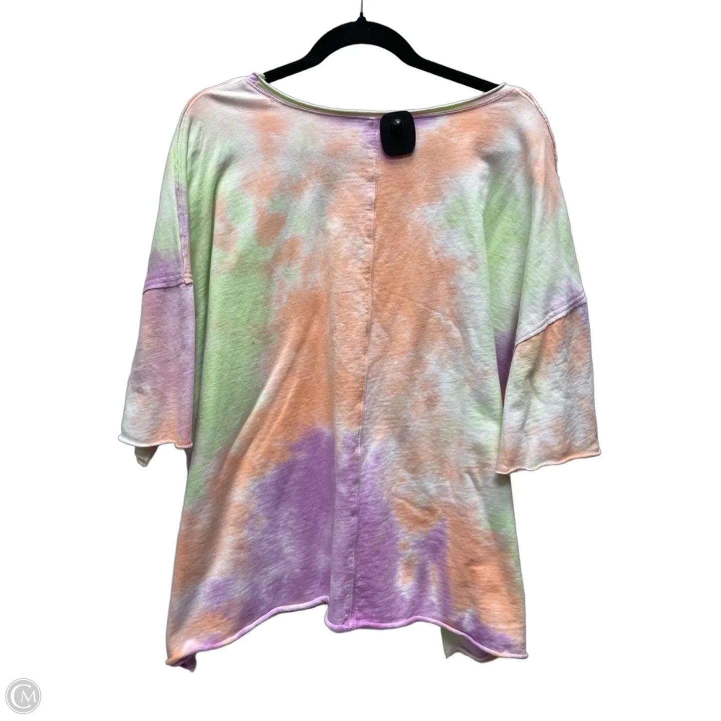 Top Short Sleeve By Easel In Tie Dye Print, Size: 3x
