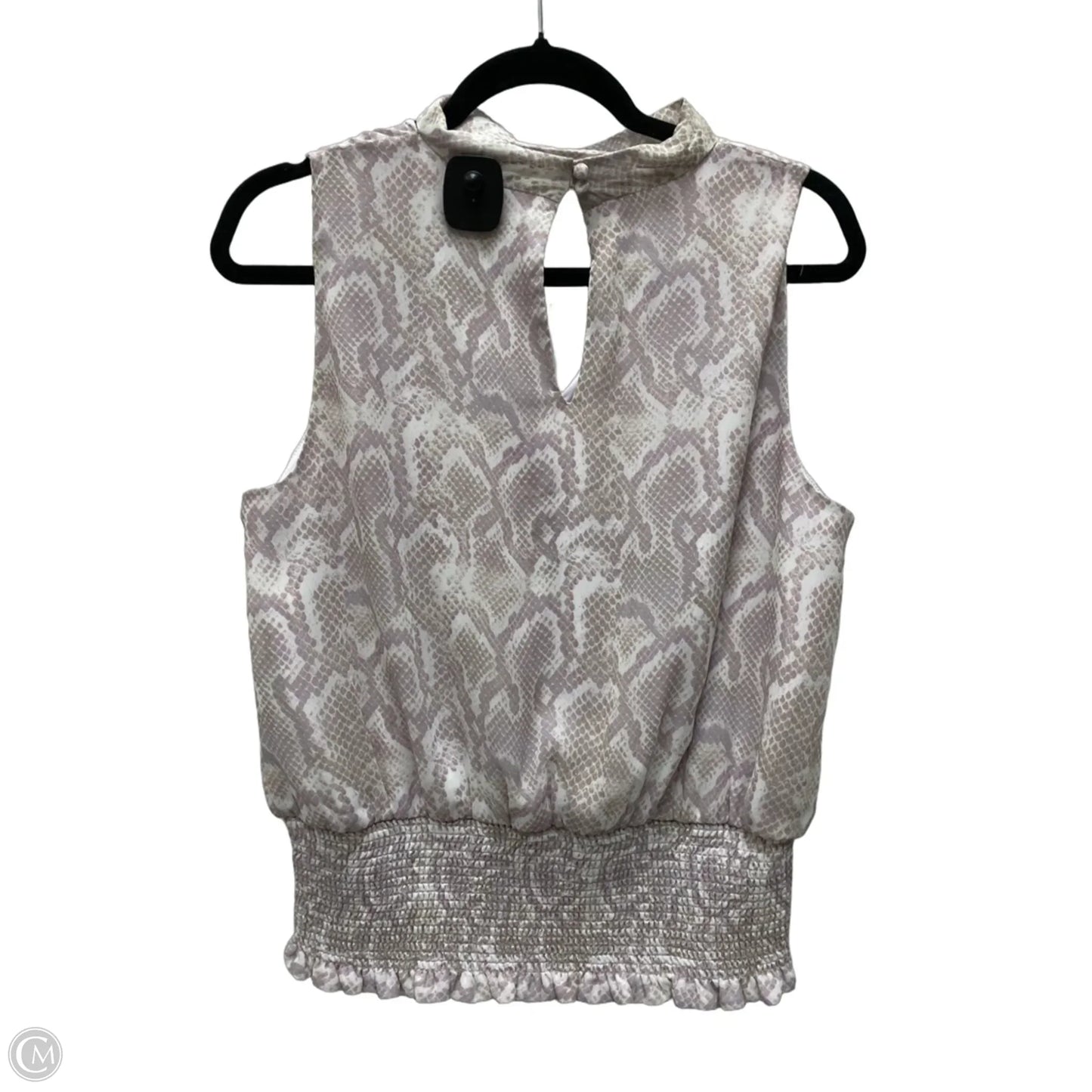 Top Sleeveless By White House Black Market In Snakeskin Print, Size: L
