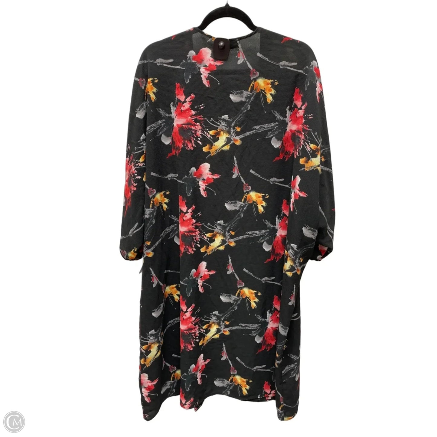 Kimono By Clothes Mentor In Floral Print, Size: L