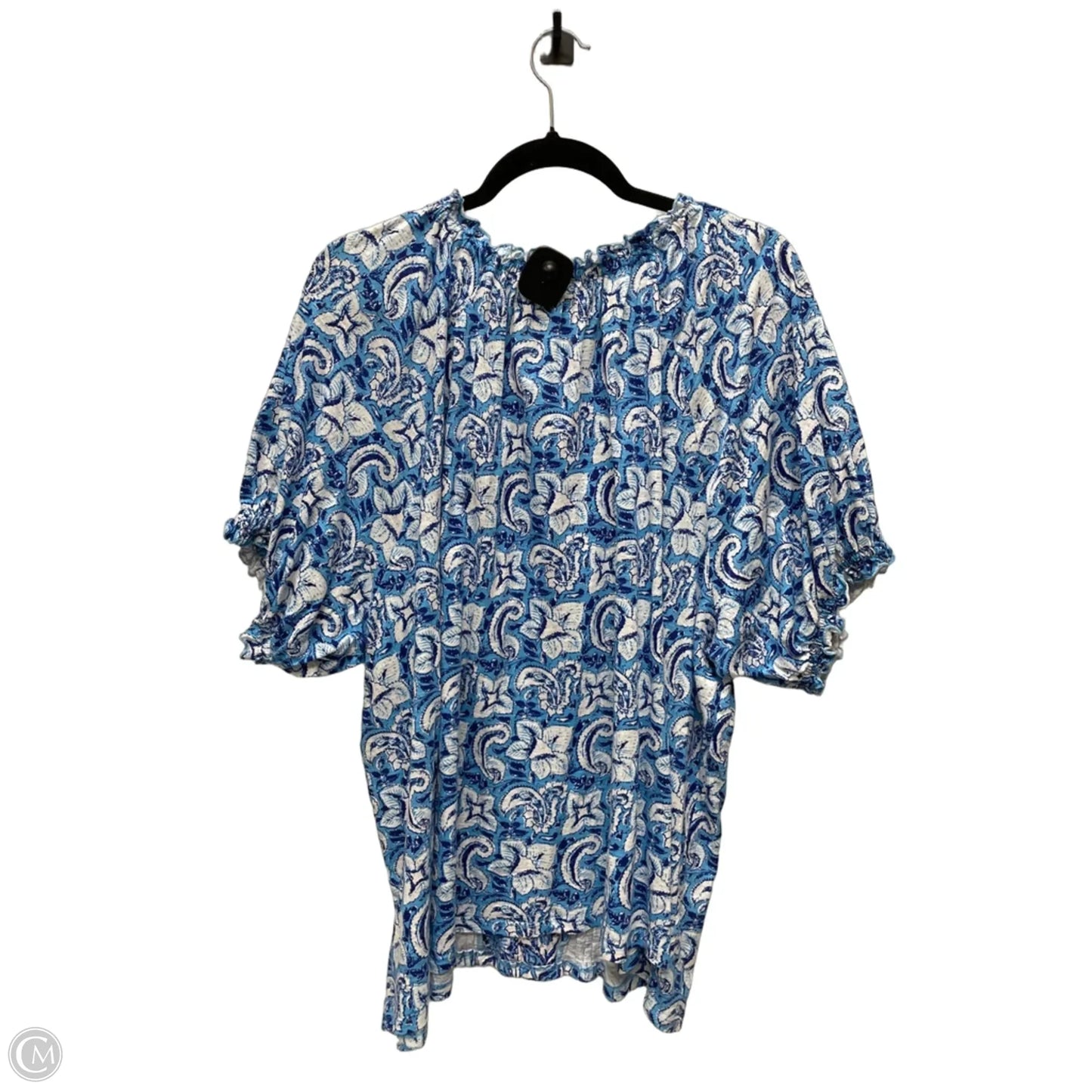 Top Short Sleeve By Wonderly In Floral Print, Size: 3x