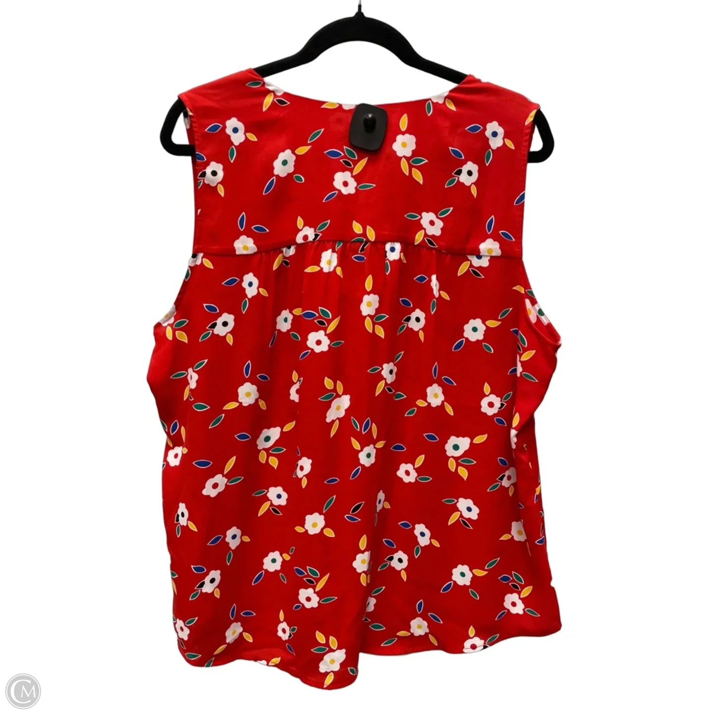 Blouse Sleeveless By Cabi In Floral Print, Size: Xl