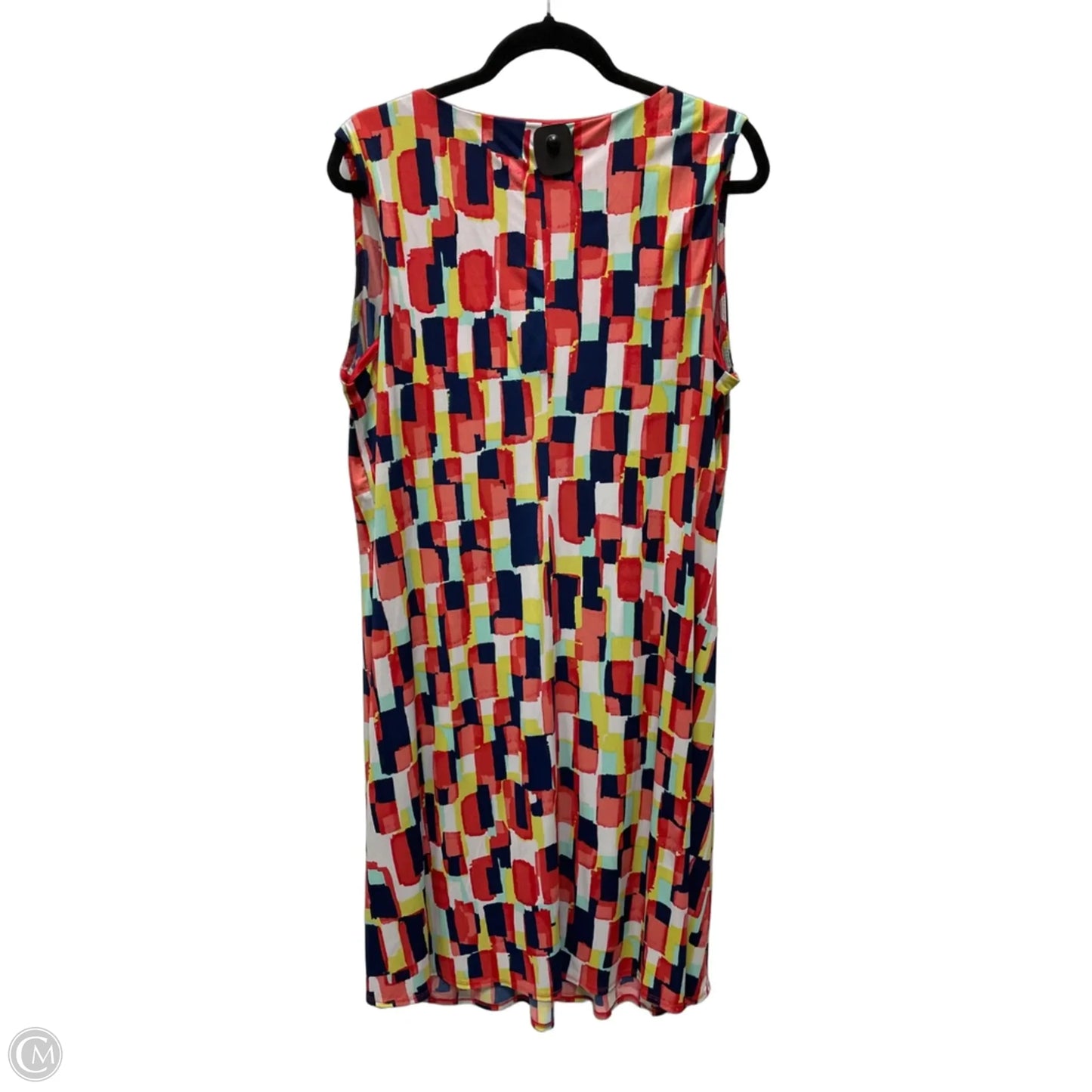 Dress Casual Midi By Glamour In Geometric Pattern, Size: 1x