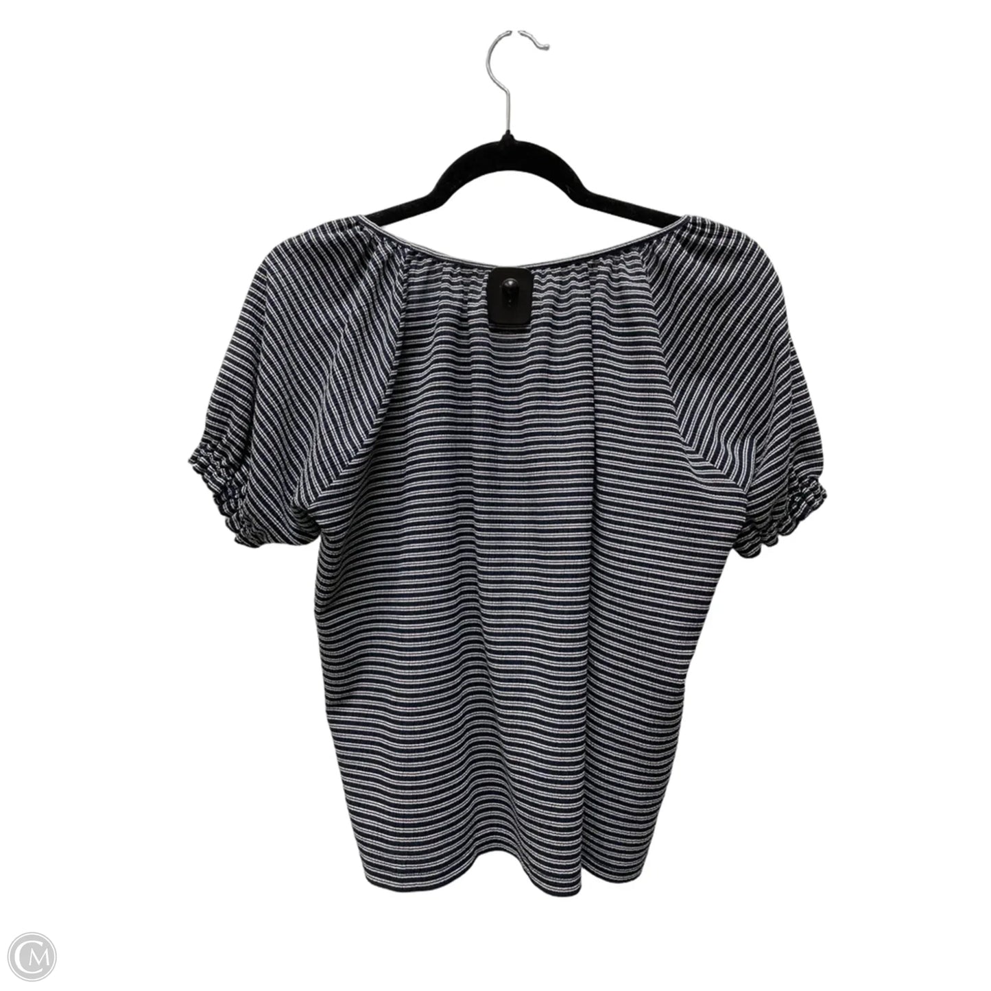 Top Short Sleeve By Madewell In Striped Pattern, Size: M