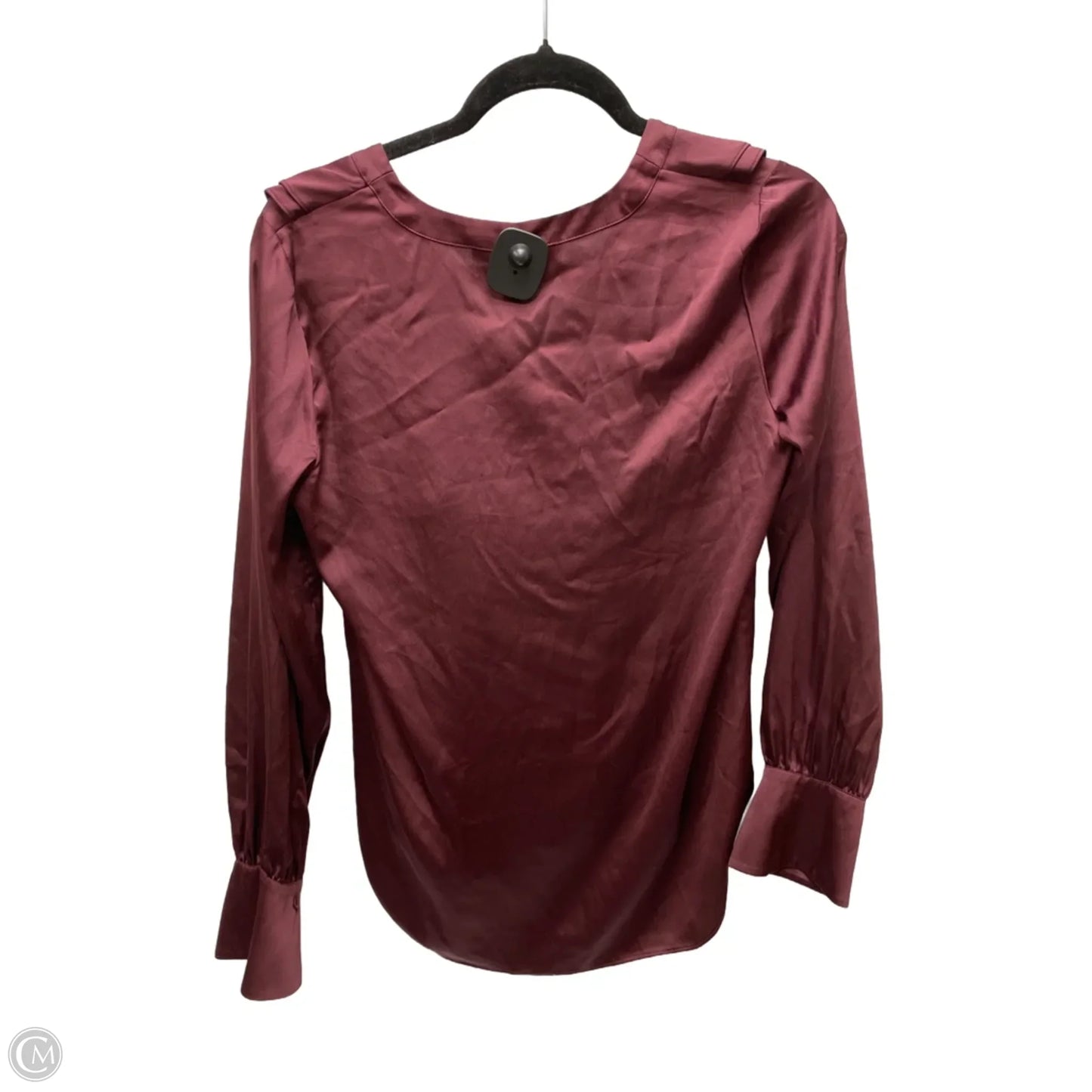Blouse Long Sleeve By White House Black Market In Red, Size: Xs