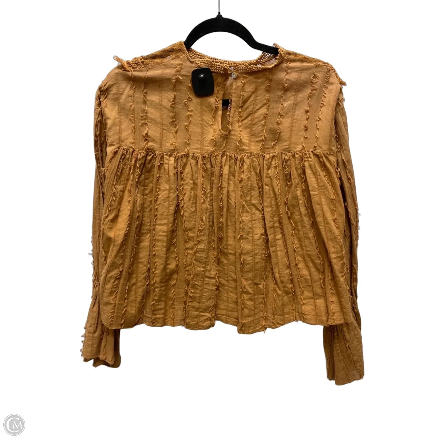 Top Long Sleeve By Cme In Brown, Size: Xs
