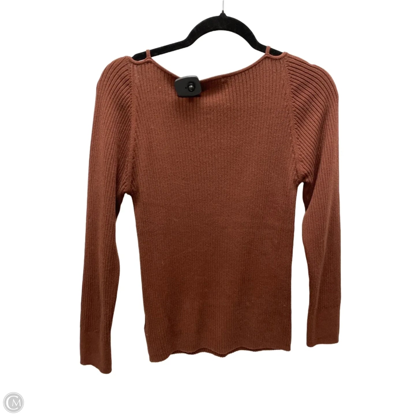 Top Long Sleeve By Anthropologie In Brown, Size: L