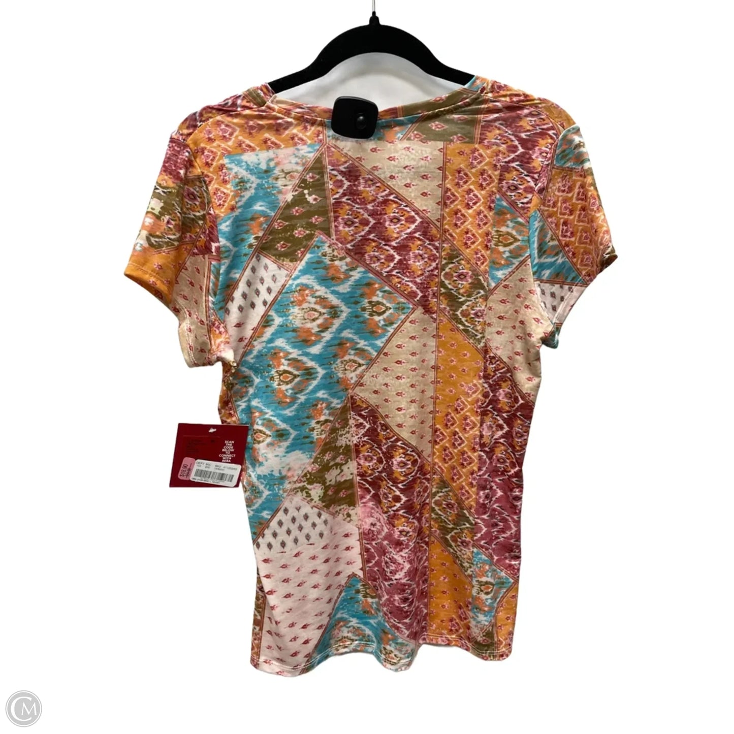 Top Short Sleeve By Reba In Floral Print, Size: L